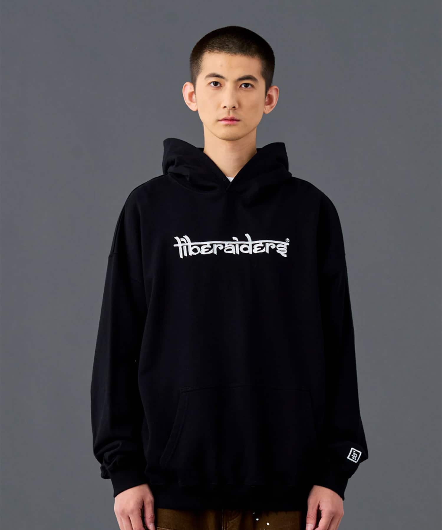 LIBERAIDERS FRENCH TERRY HOODIE BLACKの画像
