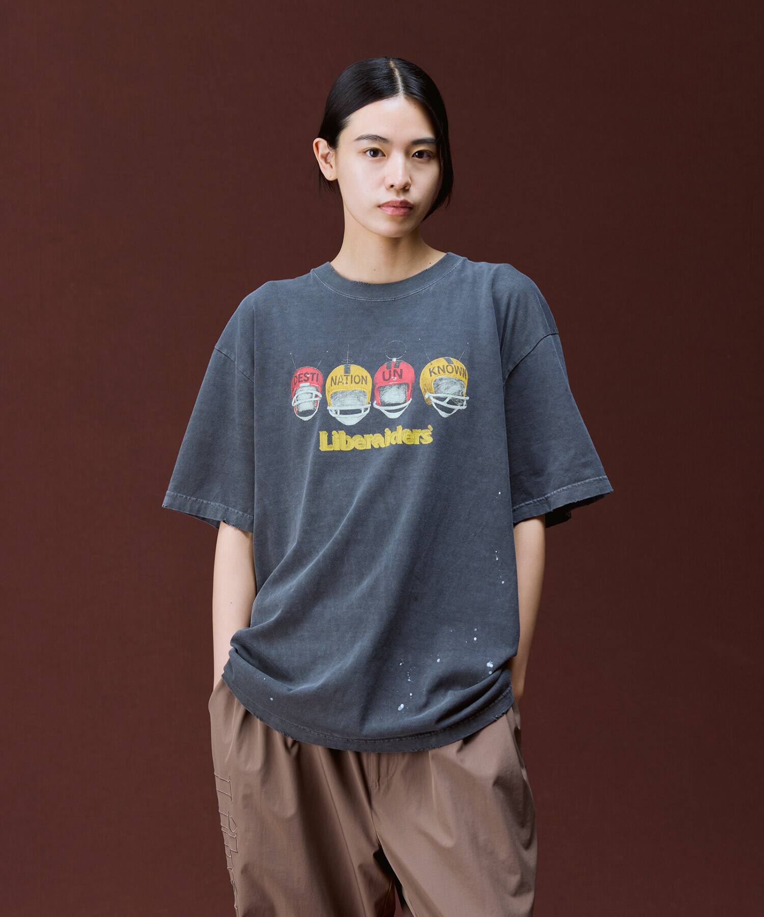 LIBERAIDERS HELMET BOYS TEE BLACKの画像