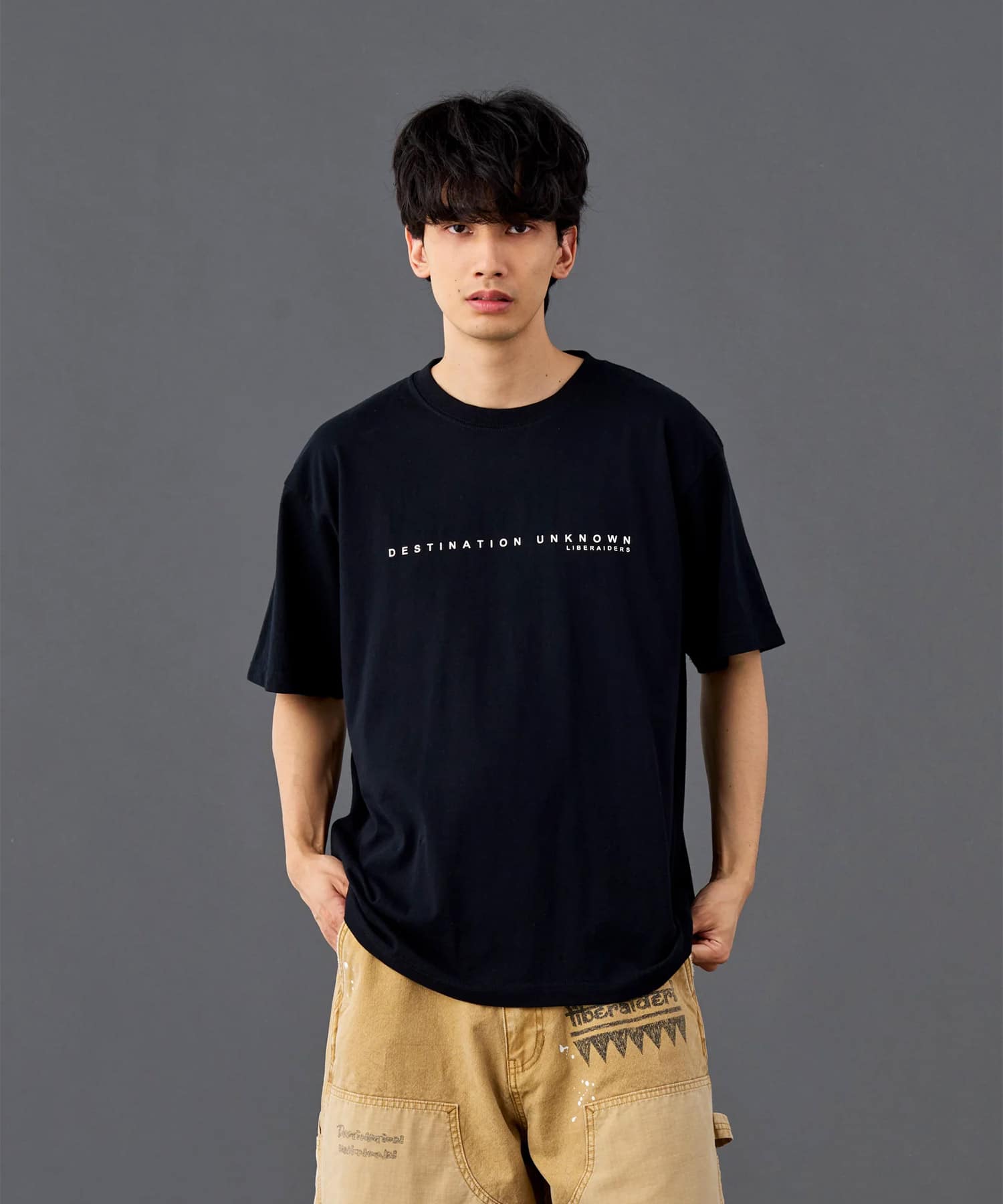 LIBERAIDERS MAW AERIAL PHOTO TEE BLACKの画像