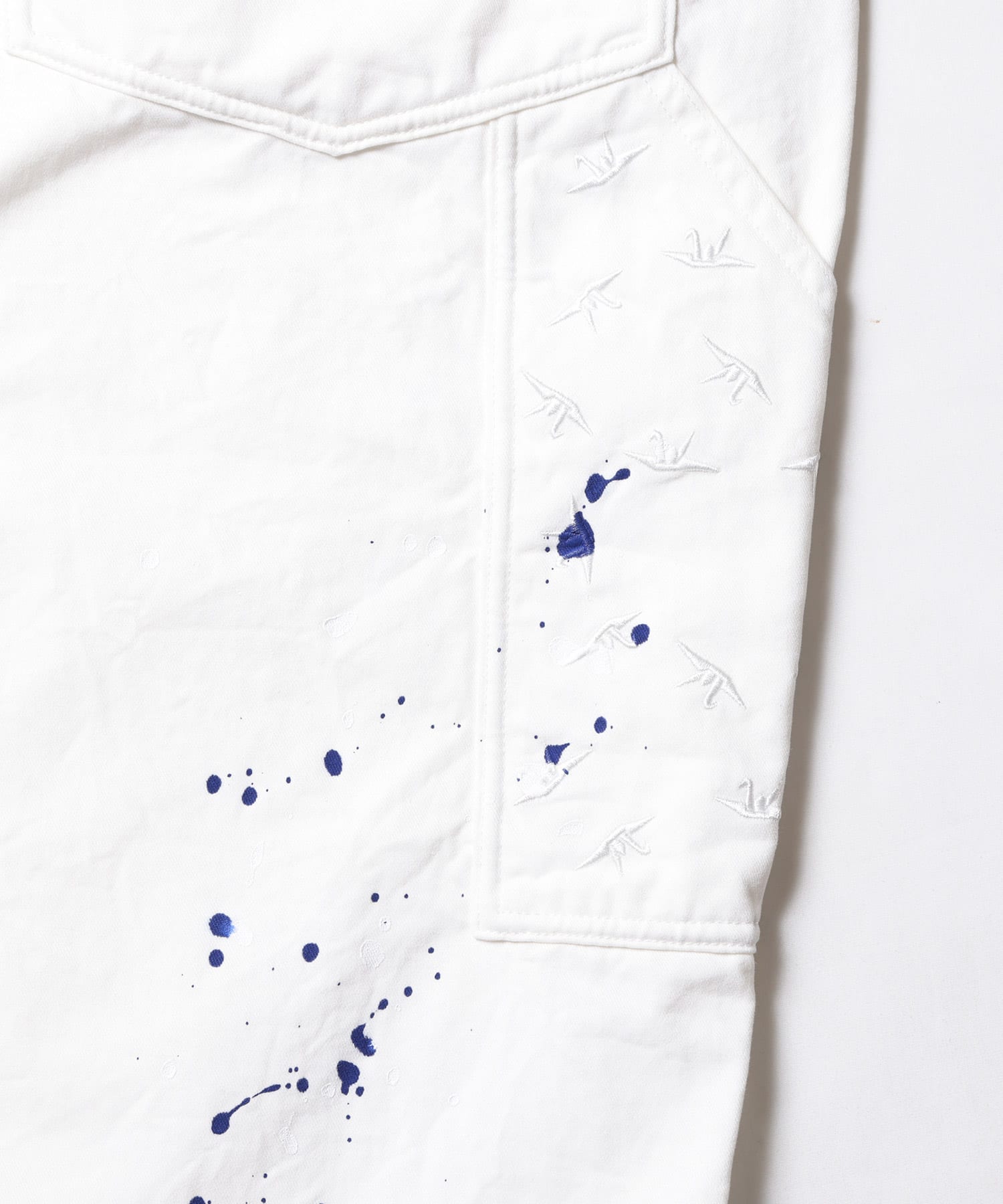 LIBERAIDERS SARROUEL CHINO PAINTER PANTS WHITEの画像