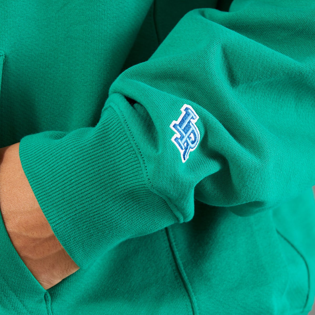 LIBERAIDERS HEAVY WEIGHT FLEECE HOODIE GREEN 23FA-Iの画像