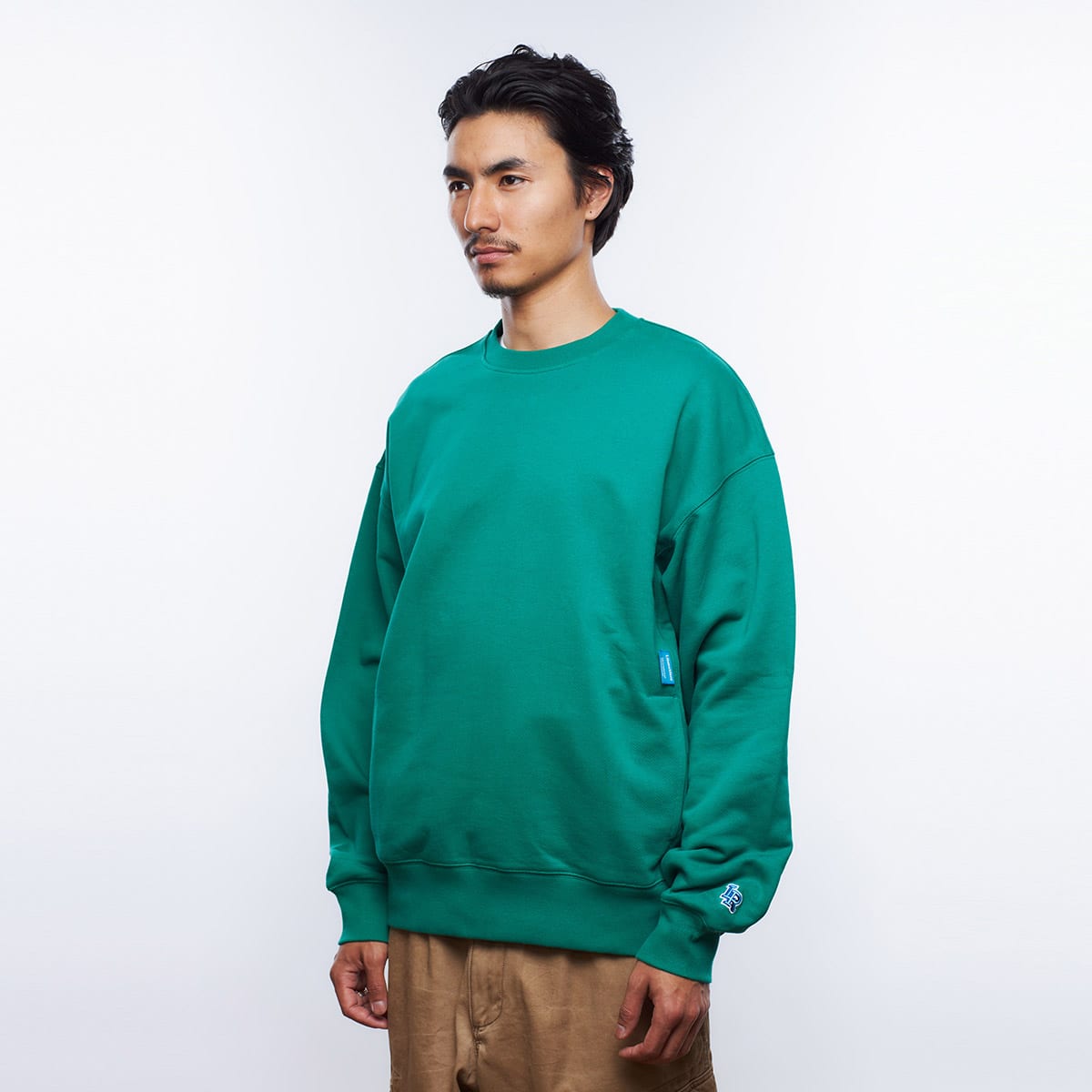 LIBERAIDERS HEAVY WEIGHT FLEECE CREWNECK GREEN 23FA-Iの画像