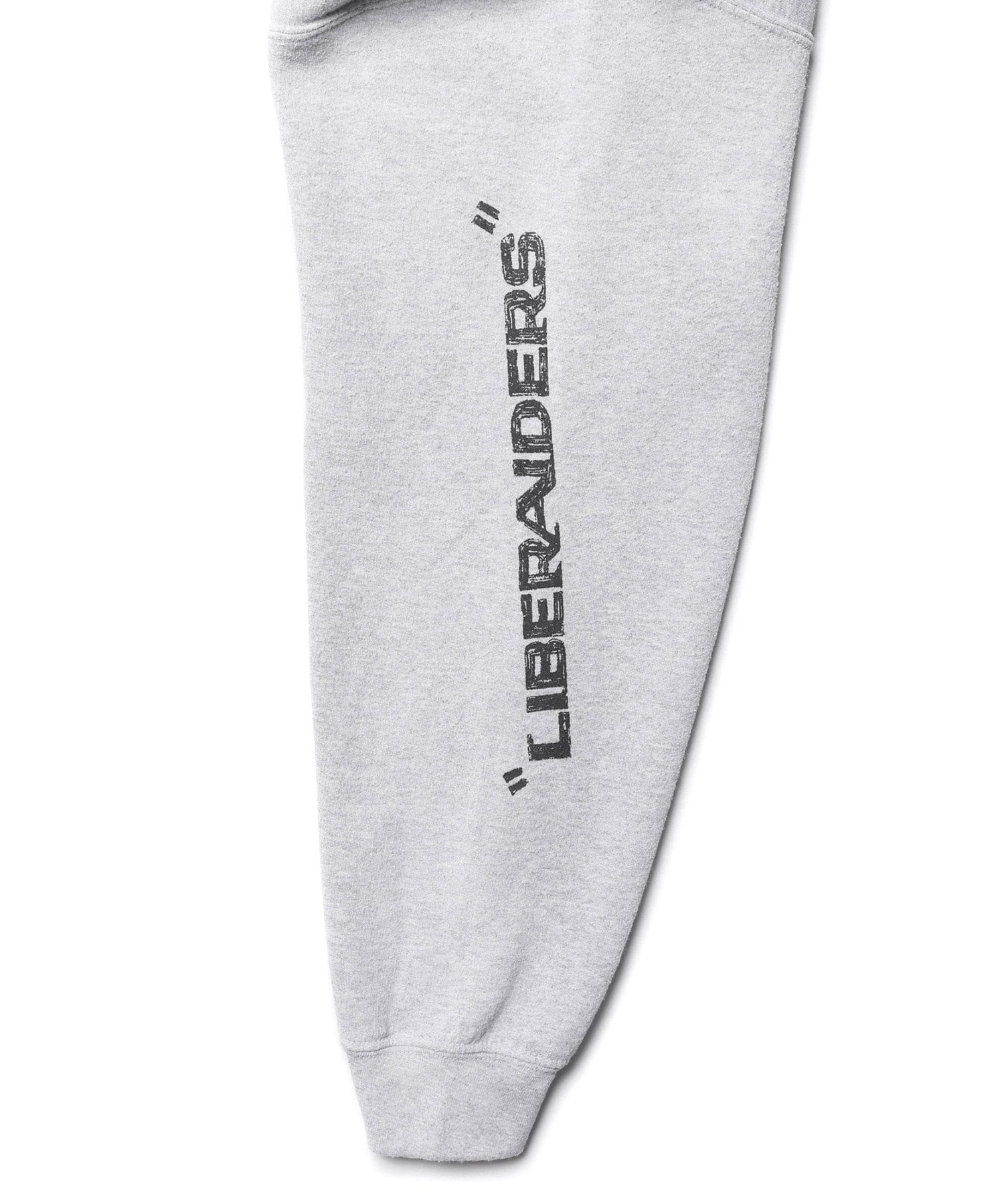 LIBERAIDERS HANDWRITING PRINT HOODIE GRAYの画像