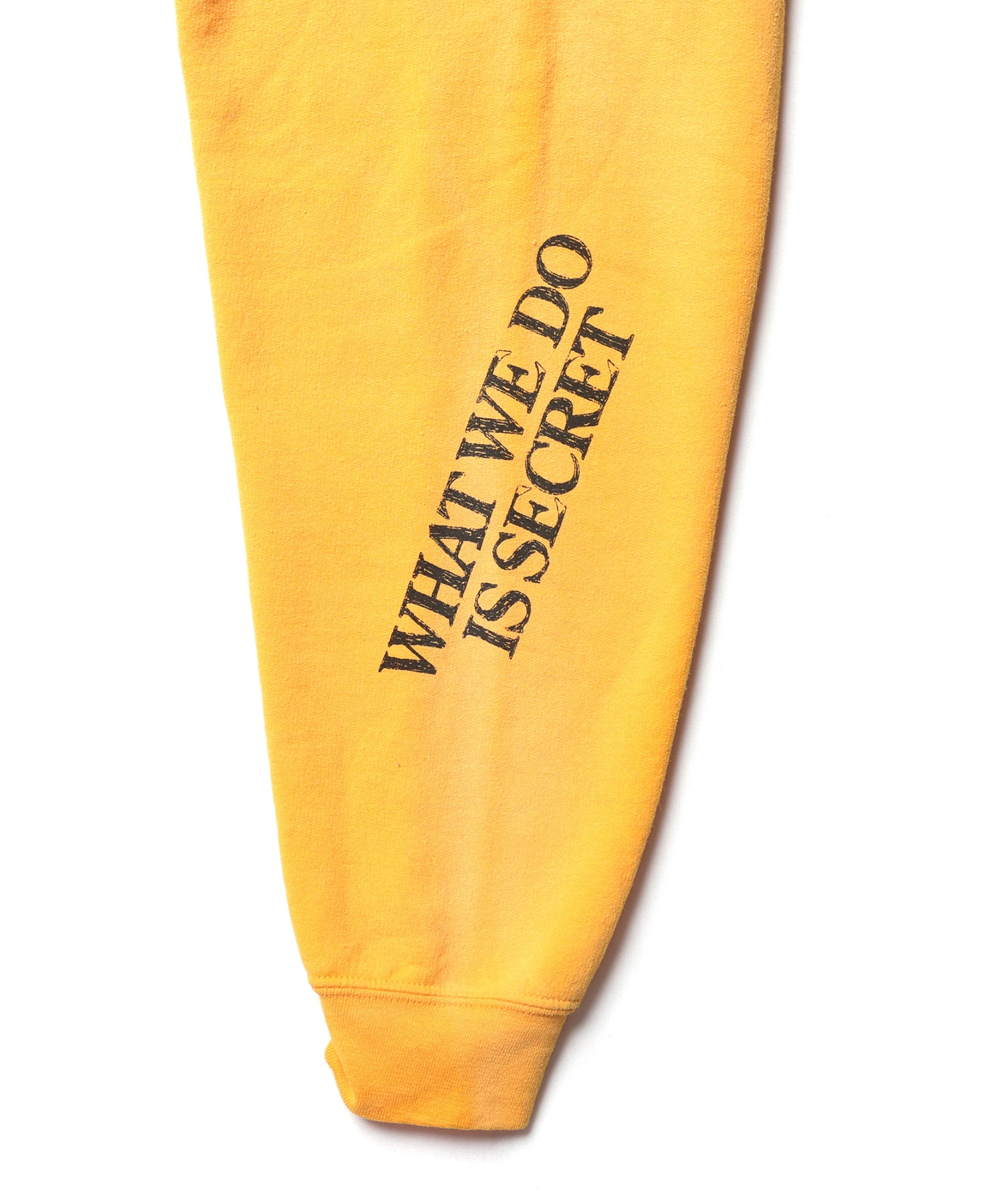 LIBERAIDERS HANDWRITING PRINT HOODIE YELLOWの画像