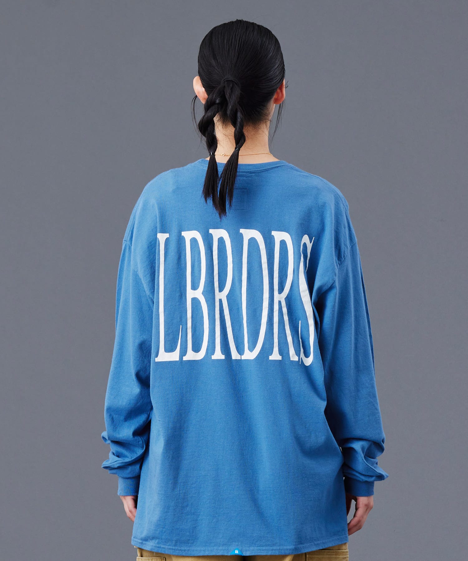 LIBERAIDERS LBRDRS LOGO L/S TEE BLUEの画像