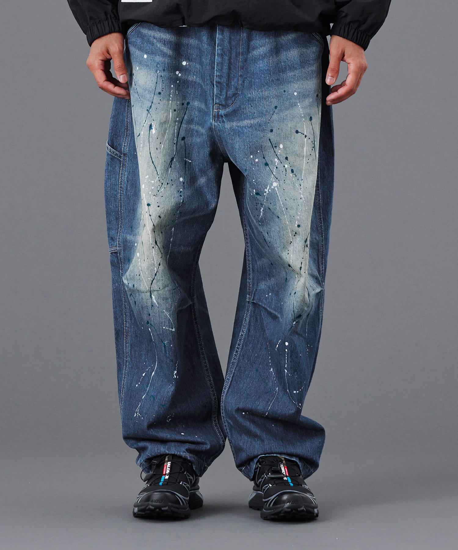 LIBERAIDERS DENIM SARROUEL PANTS BLUEの画像
