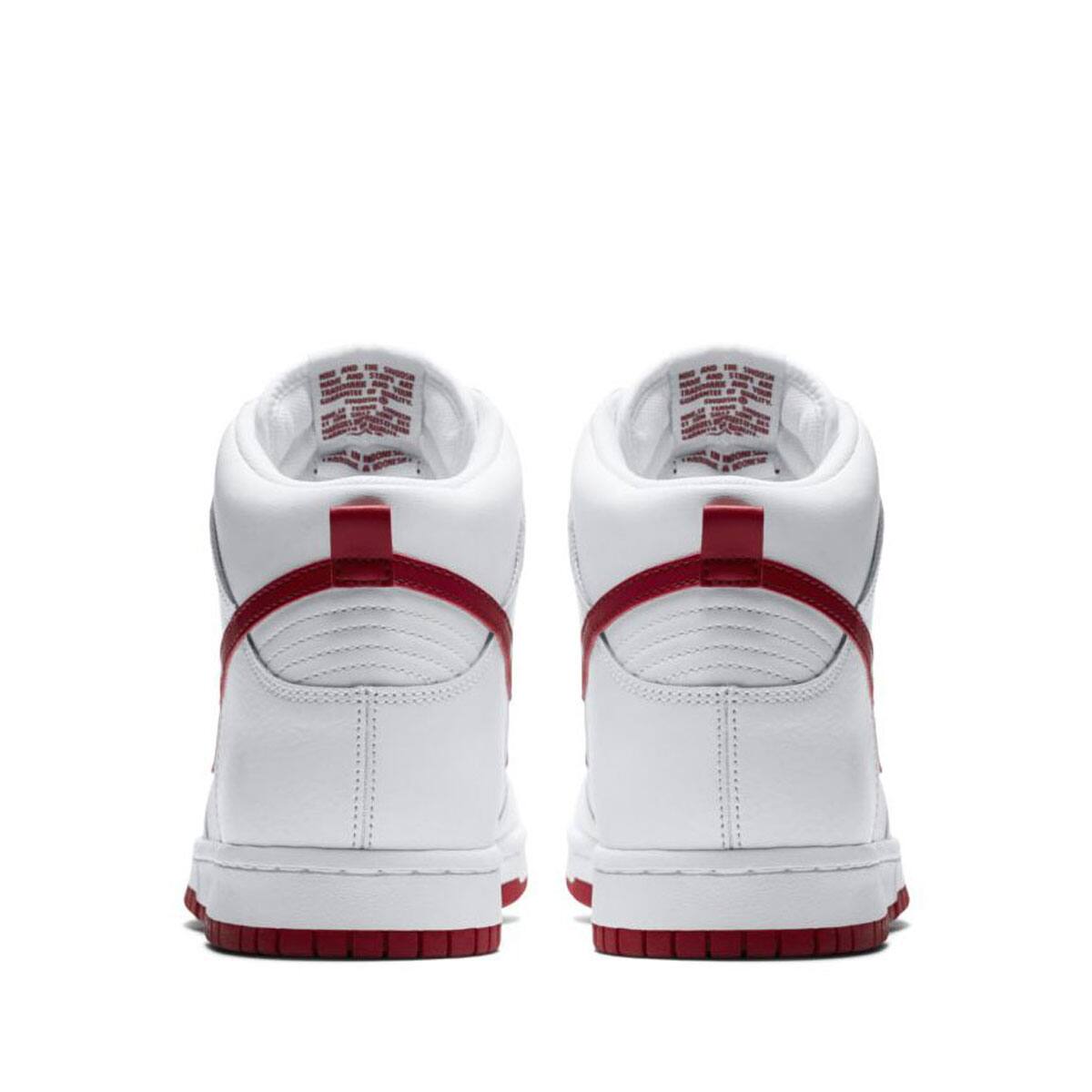 nike red and white high tops