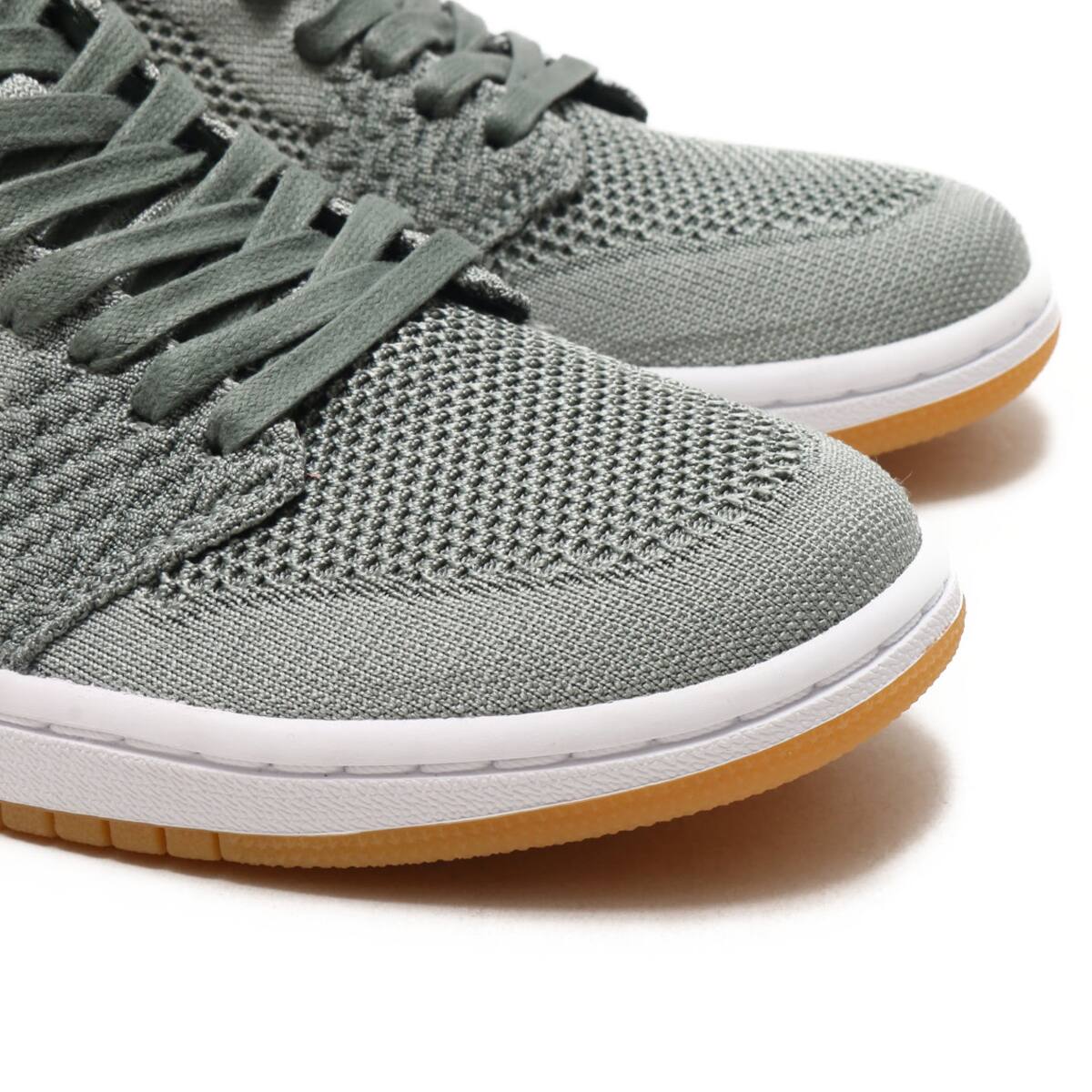 JORDAN BRAND AIR JORDAN 1 RET HI FLYKNIT BG  CLAY GREEN/WHITE-HYPER COBALT-GUM YELLOWの画像