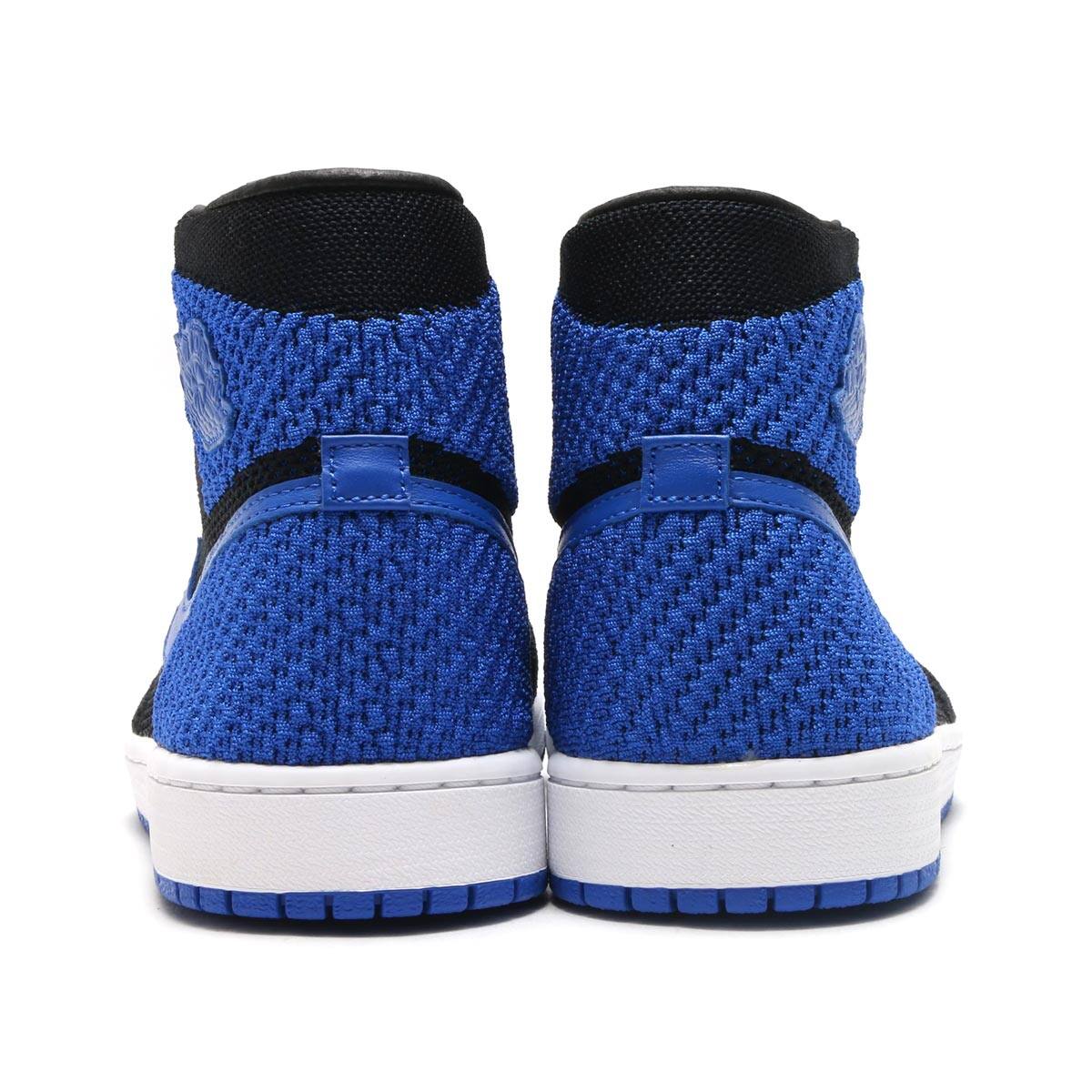 JORDAN BRAND AIR JORDAN 1 RETRO HI FLYKNIT BLACK/GAME ROYAL-WHITE 17HO-Sの画像