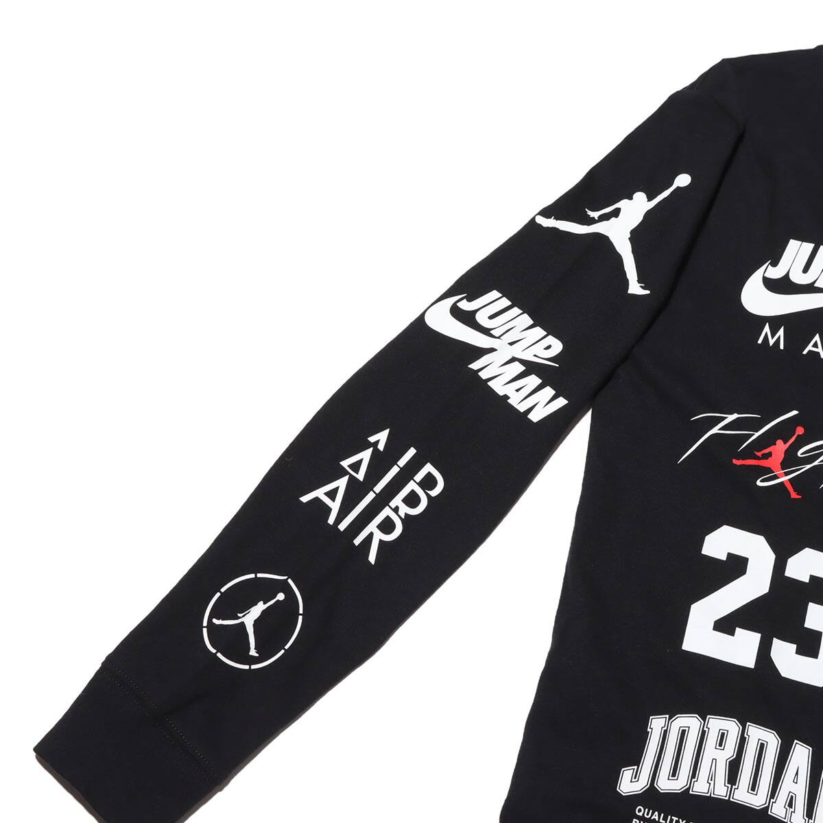 JORDAN BRAND KIDS LONG SLEEVE GRAPHIC TEE BLACK 23SU-Iの画像