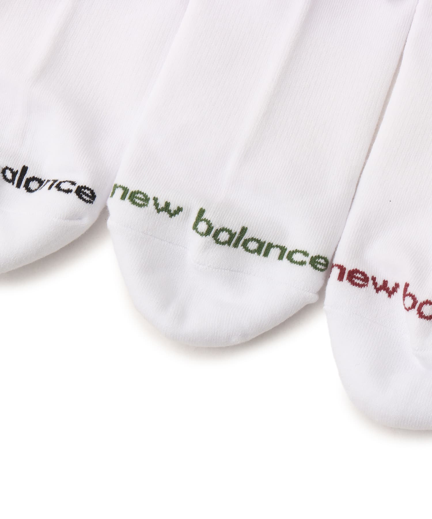 New Balance NB Script Logo Quarter Crew 3 Pack ホワイトの画像