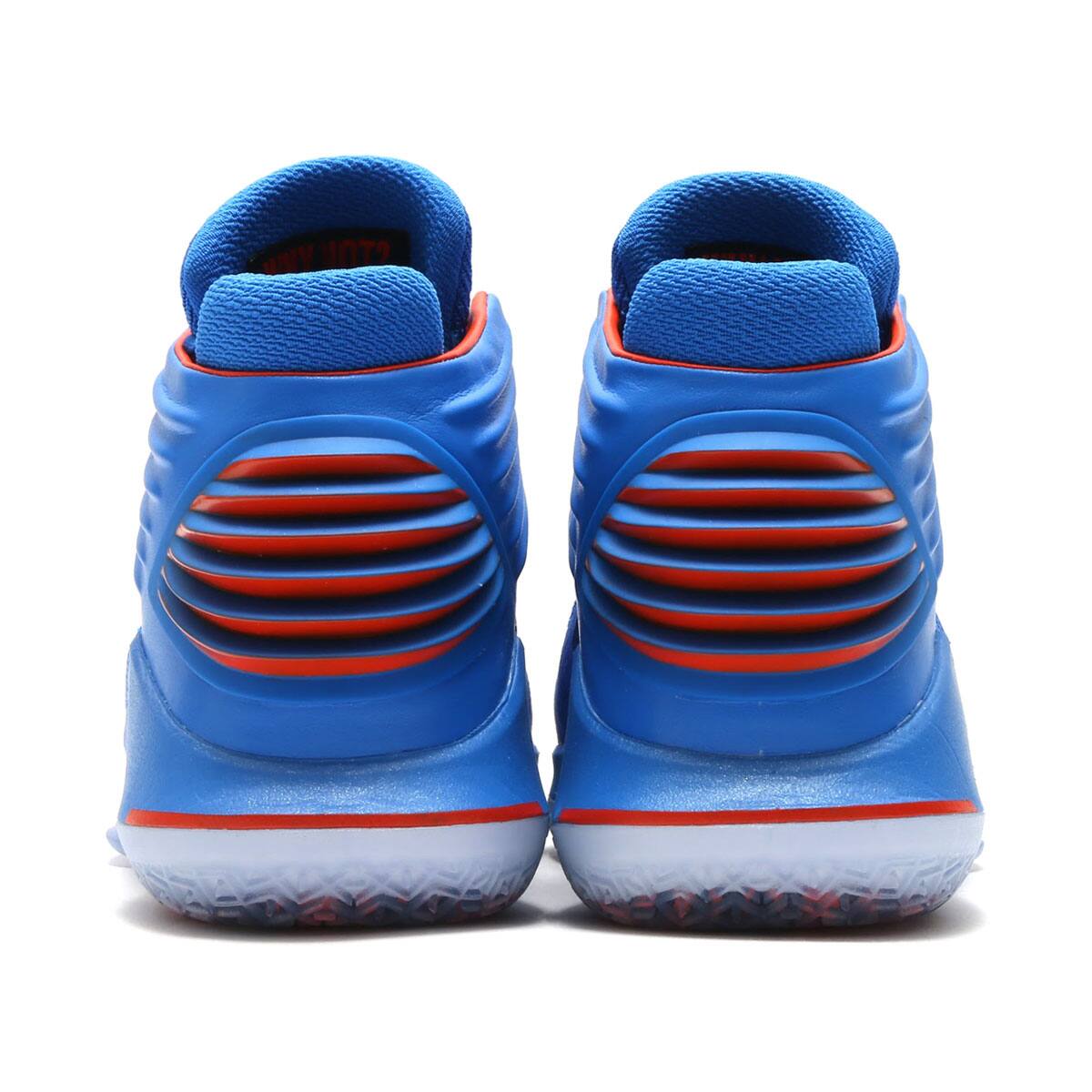 JORDAN BRAND AIR JORDAN XXXII PF SIGNAL BLUE/TEAM ORANGE-METALLIC SILVERの画像