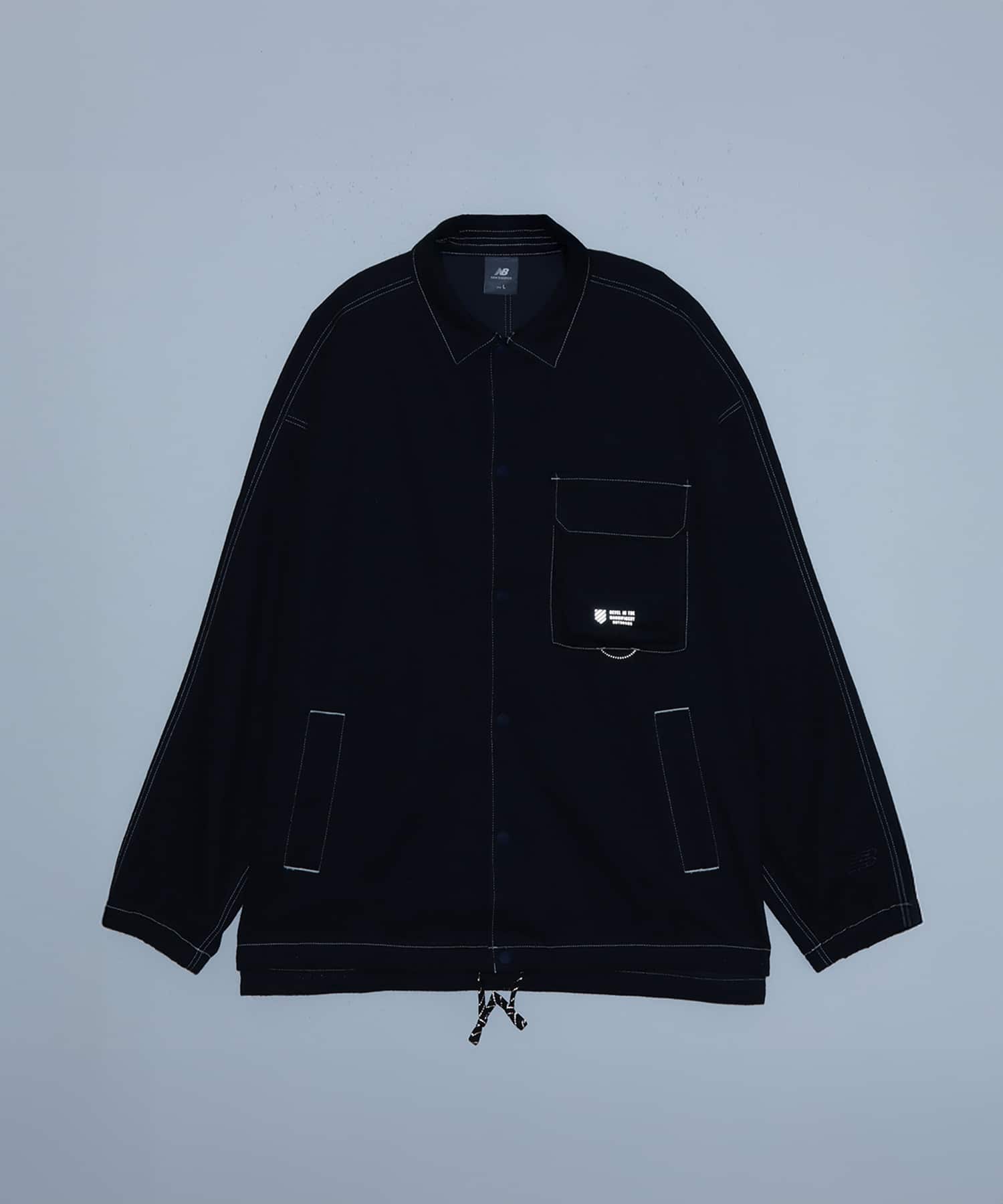 New Balance JERSEY DENIM JACKET NBネイビーの画像