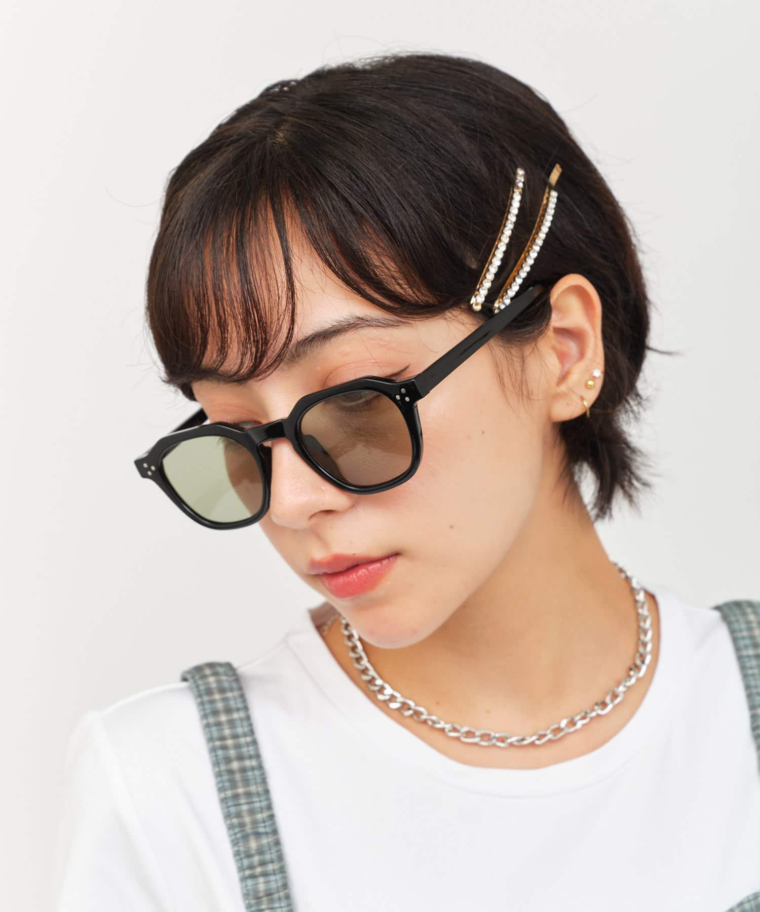atmos pink Basic Frame Sunglasses BLACKの画像