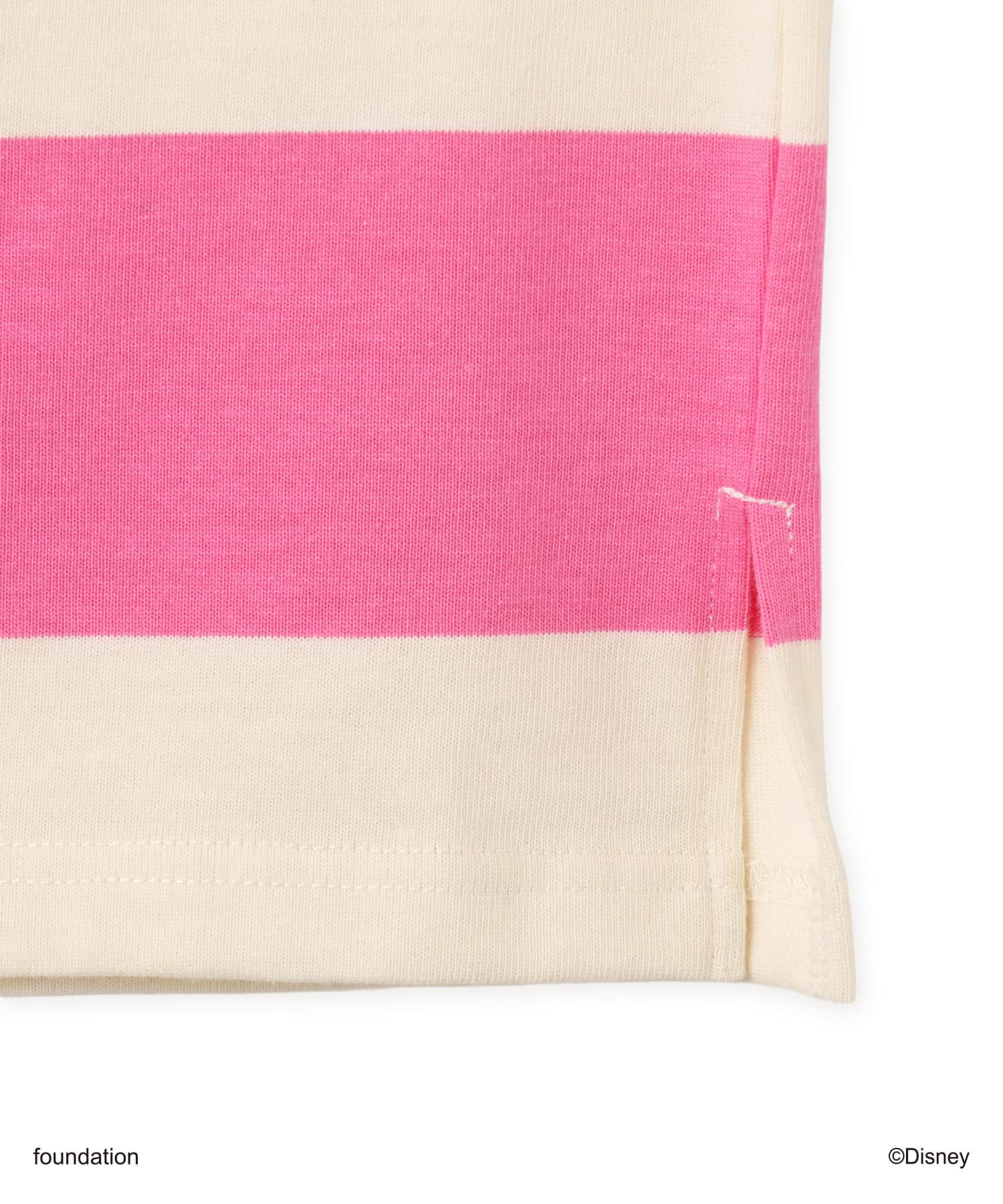 MICKEY & MINNIE / atmos pink Rugger Polo Long Sleeves T-shirt PINKの画像