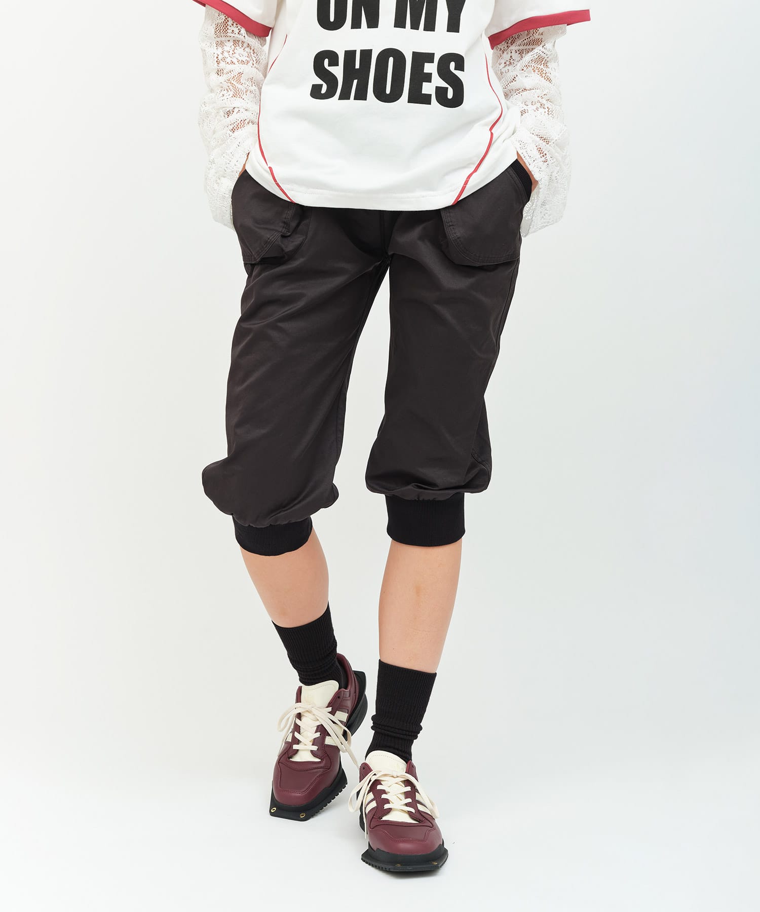 atmos pink Military Capri Pants  BLACKの画像
