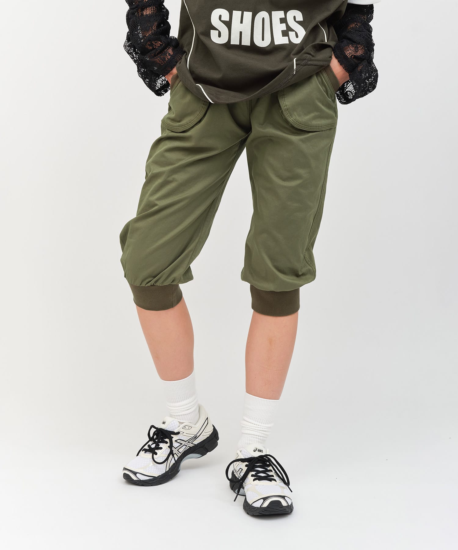 atmos pink Military Capri Pants  KHAKIの画像