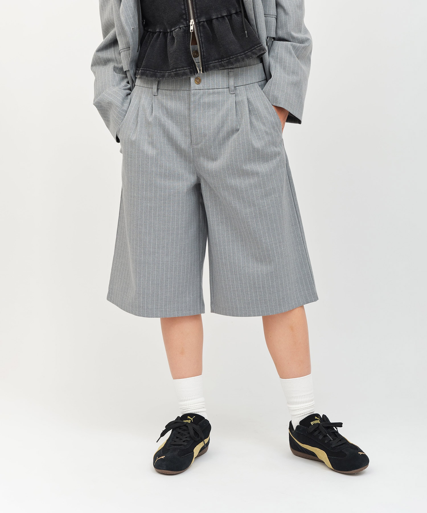 atmos pink Stripe Half Pants GRAYの画像