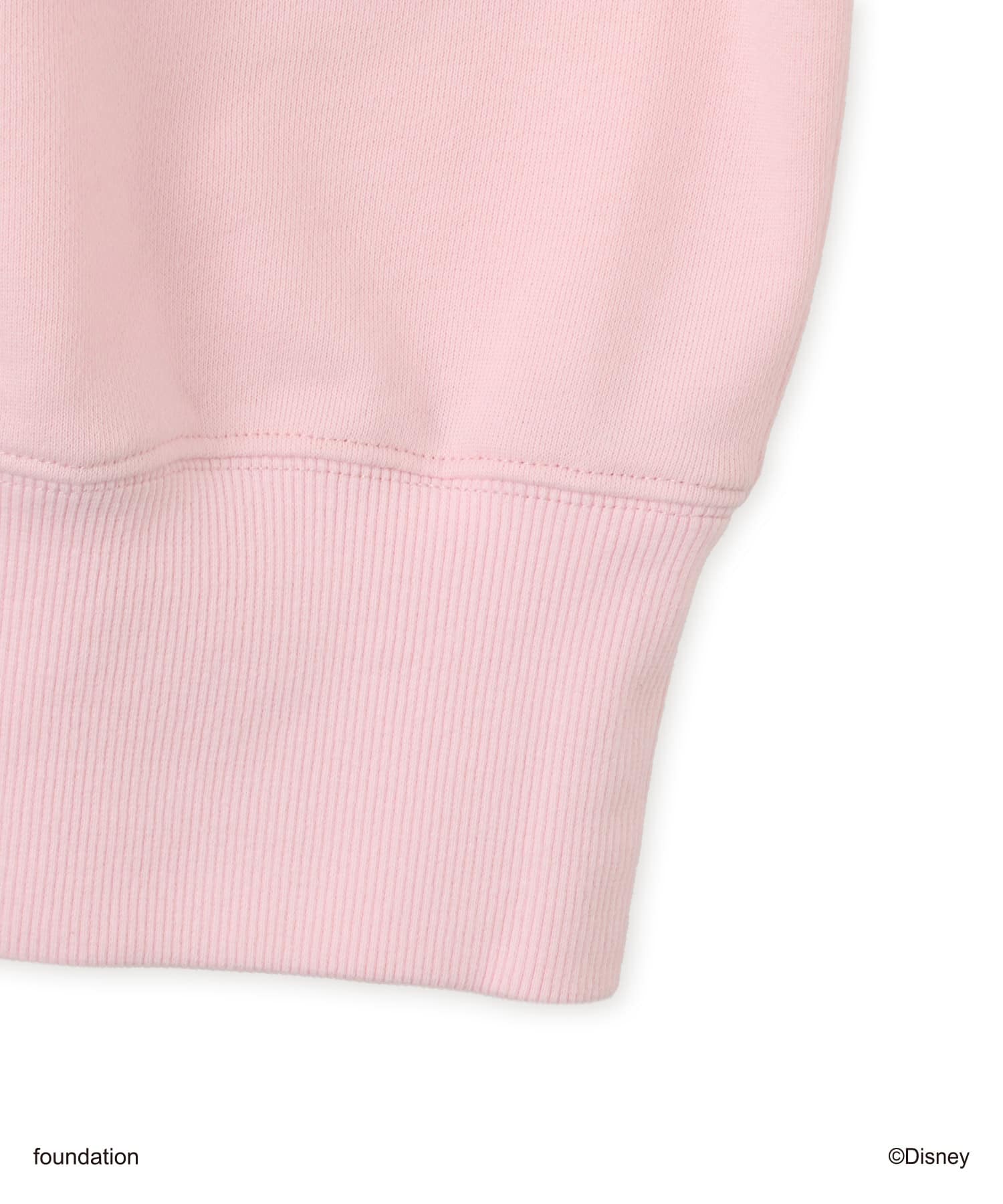 MICKEY & MINNIE / atmos pink Big Face Vintage Like Sweatshirt PINKの画像