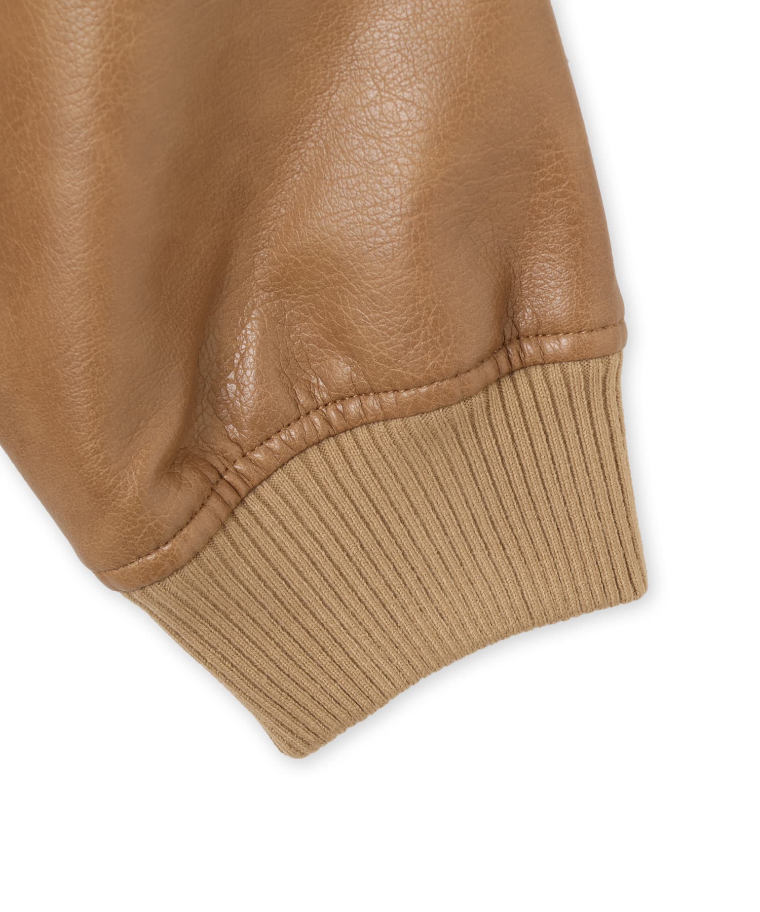 atmos pink Synthetic Leather Car Coat BEIGEの画像