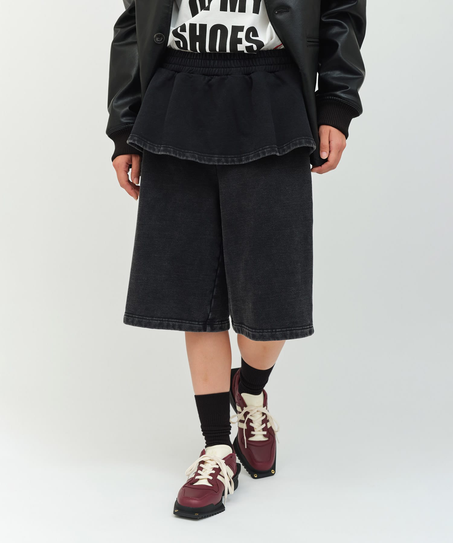 atmos pink Peplum Half Pants BLACKの画像