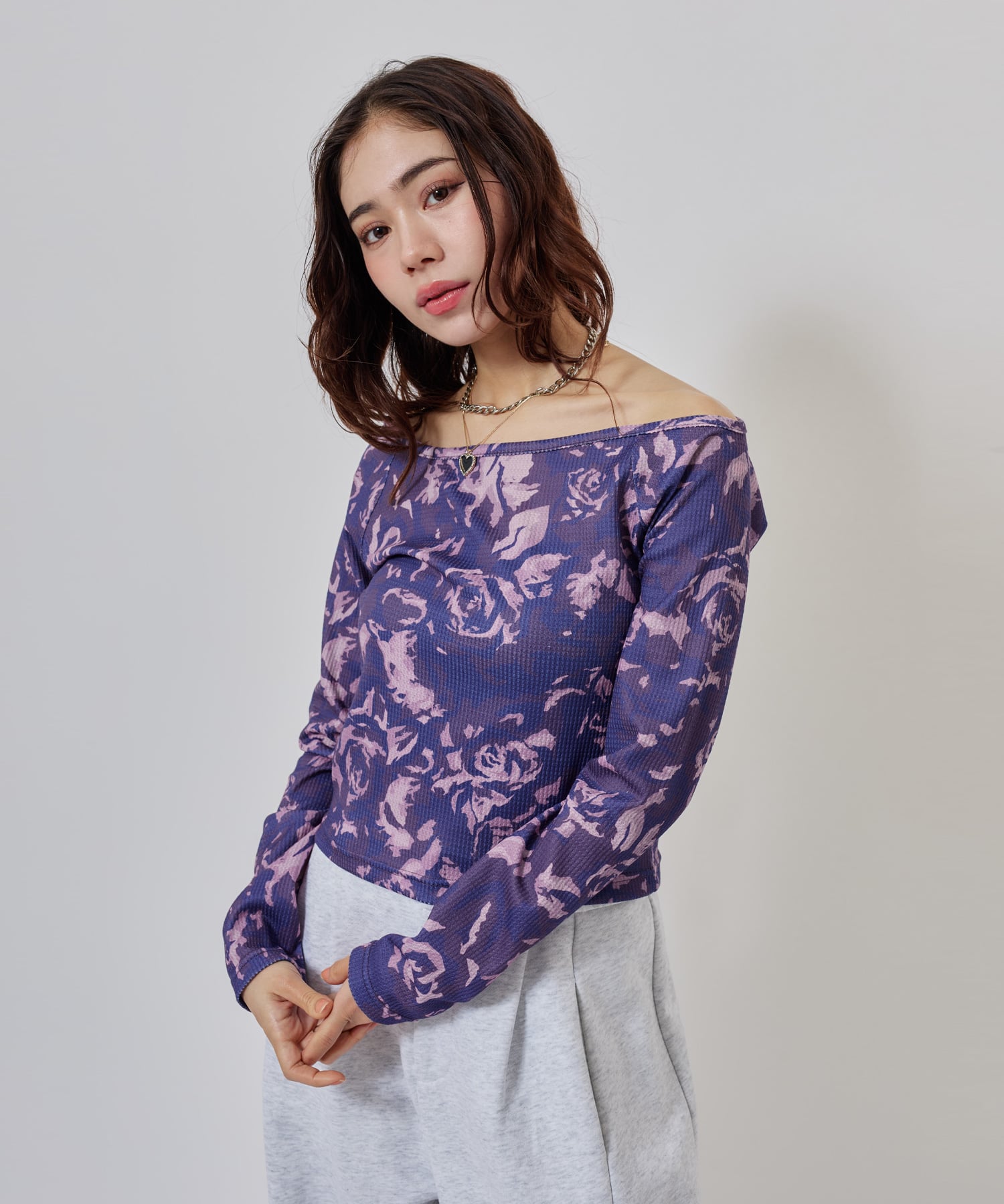 atmos pink Rose Camouflage LS T-shirt PINKの画像