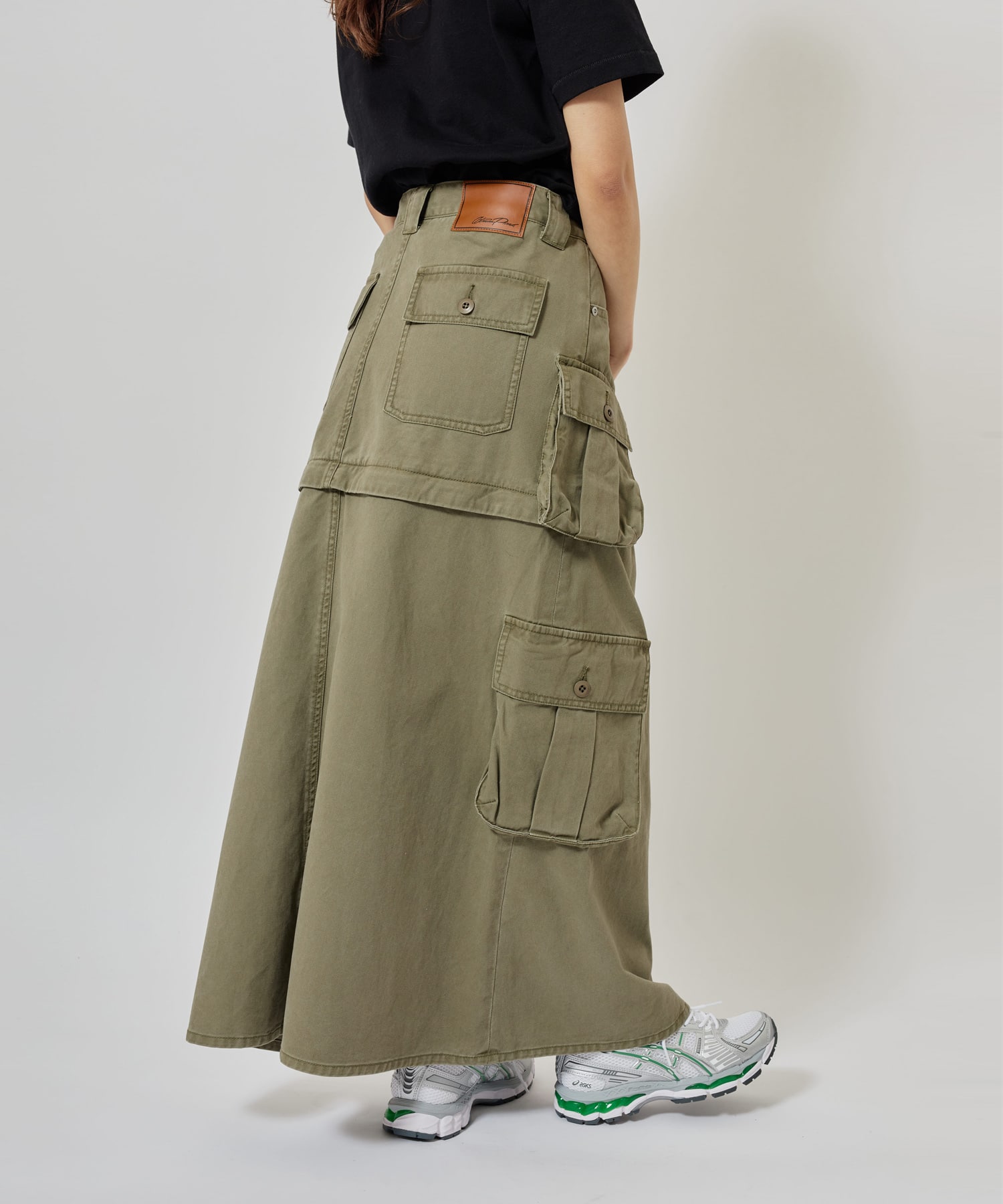 atmos pink 2way Military Skirt OLIVEの画像