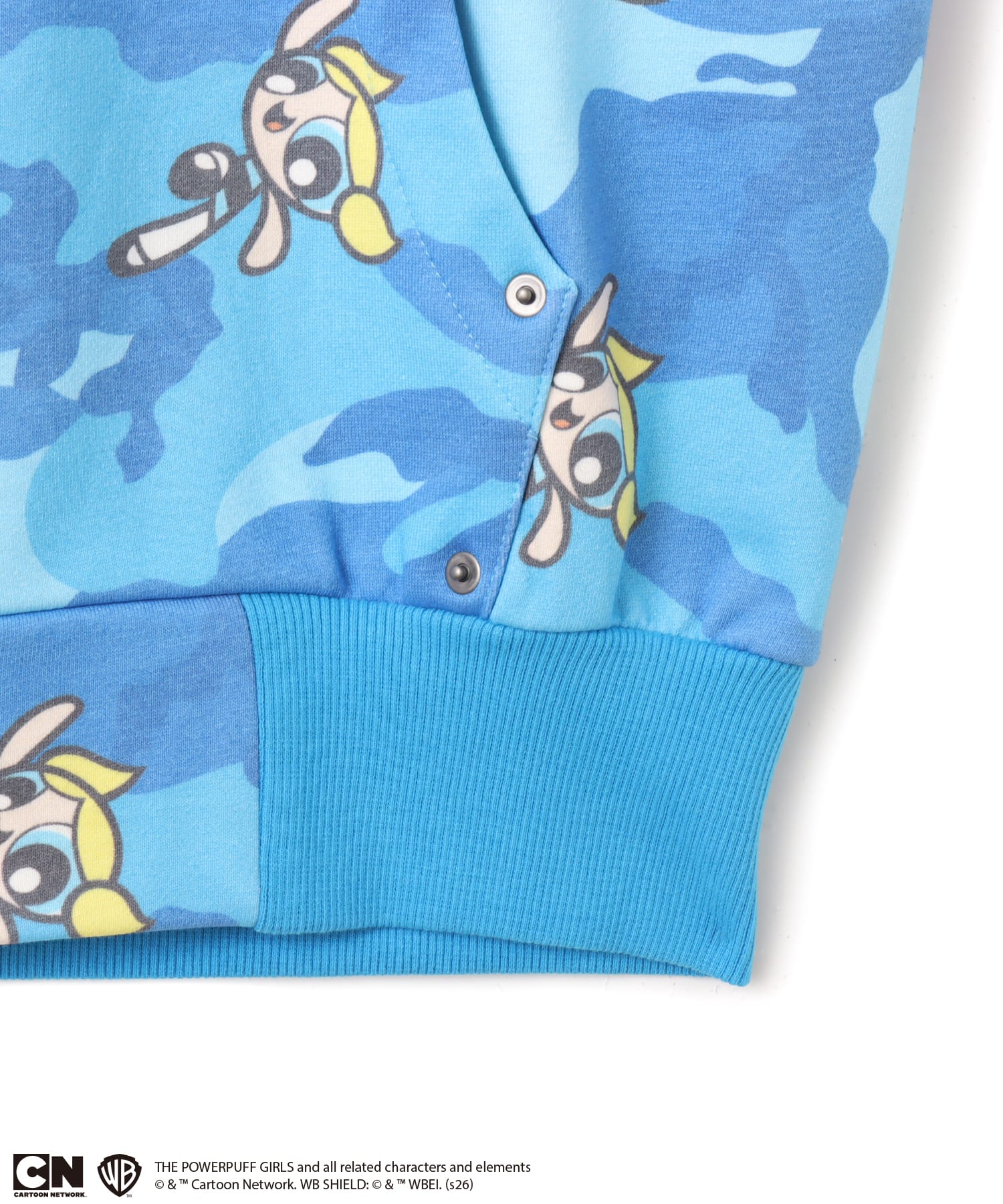 The Powerpuff Girls x atmos pink Camouflage Zip-up Hoodie BLUEの画像