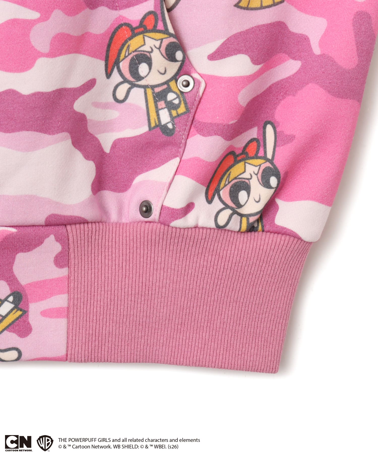 The Powerpuff Girls x atmos pink Camouflage Zip-up Hoodie PINKの画像