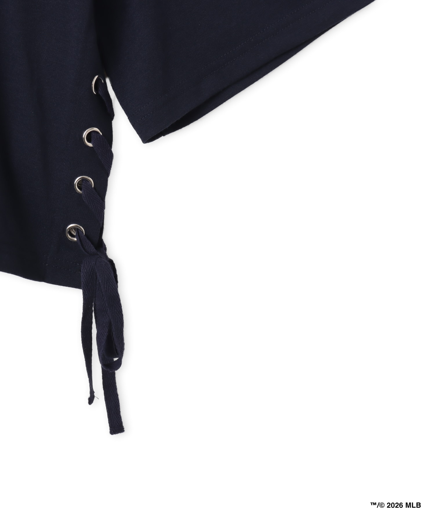 atmos pink x MLB Lace-up T-shirt NAVYの画像