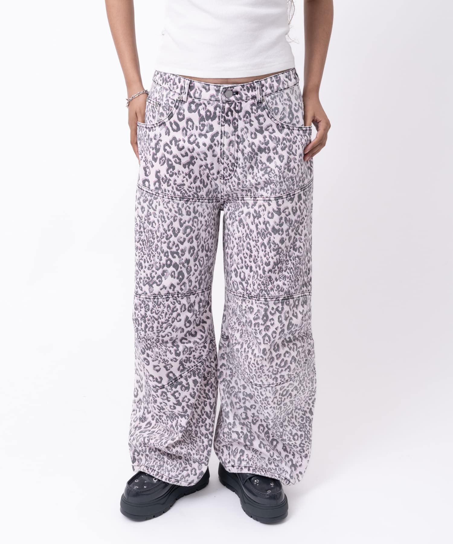 atmos pink Leopard Curve Pants PINKの画像