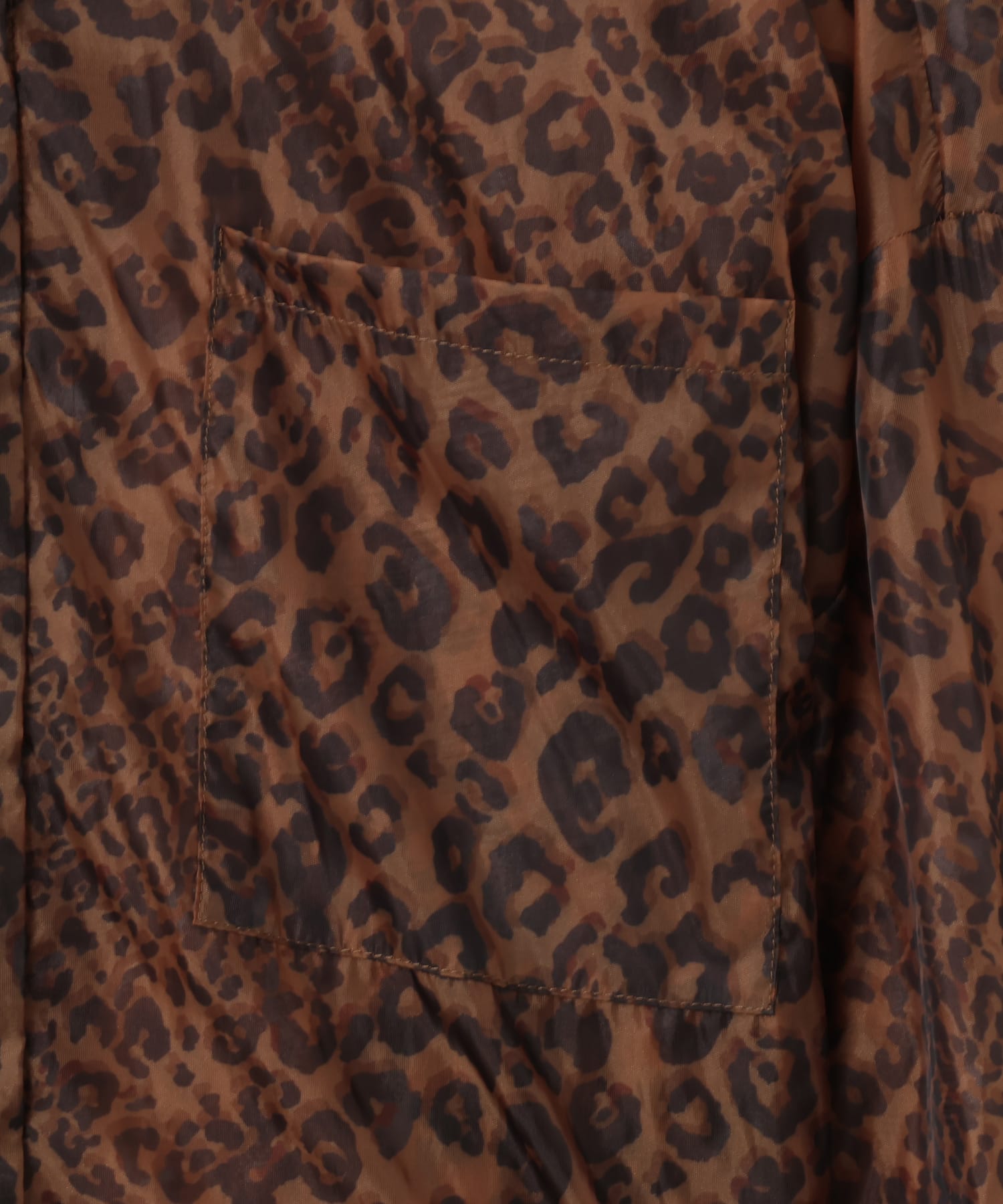atmos pink Leopard Pattern Sheer Shirt  BROWNの画像
