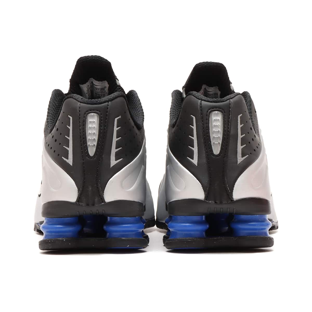NIKE W SHOX R4 BLACK/METALLIC SILVER-RACER BLUEの画像