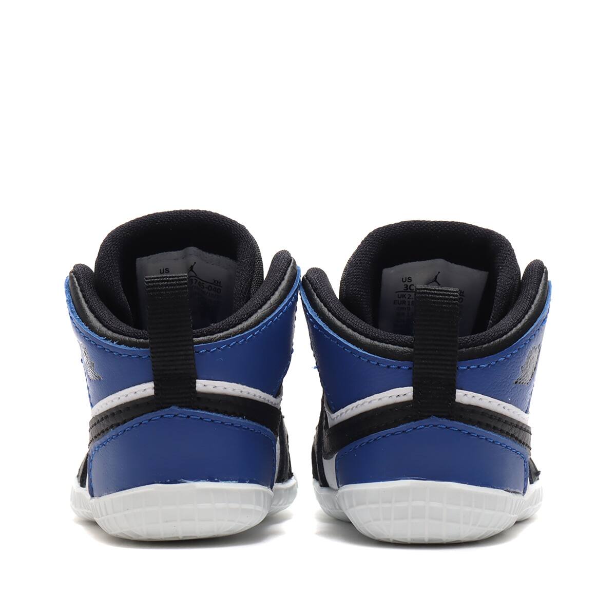 JORDAN BRAND JORDAN 1 CRIB BOOTIE BLACK/BLACK-WHITE-SPORT ROYAL 20HO-I