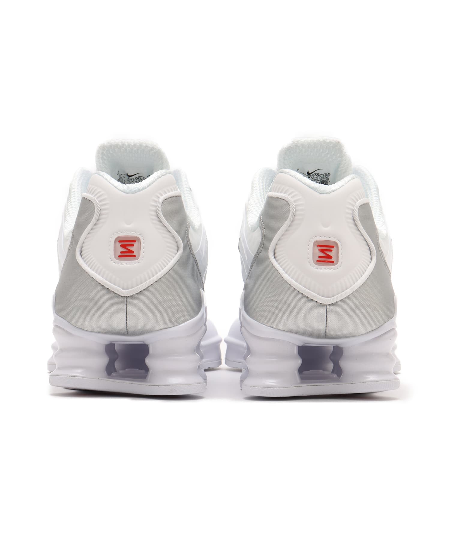 NIKE SHOX TL WHITE/WHITE-METALLIC SILVER-MAX ORANGEの画像
