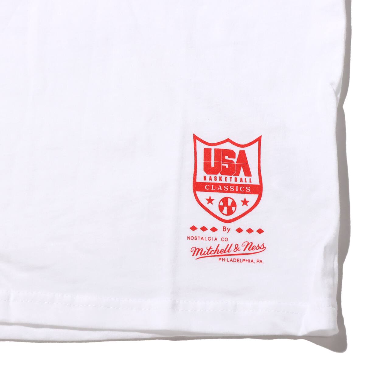 Mitchell & Ness 1992 TEAM USA FLAG TEE WHITE 20SU-Iの画像
