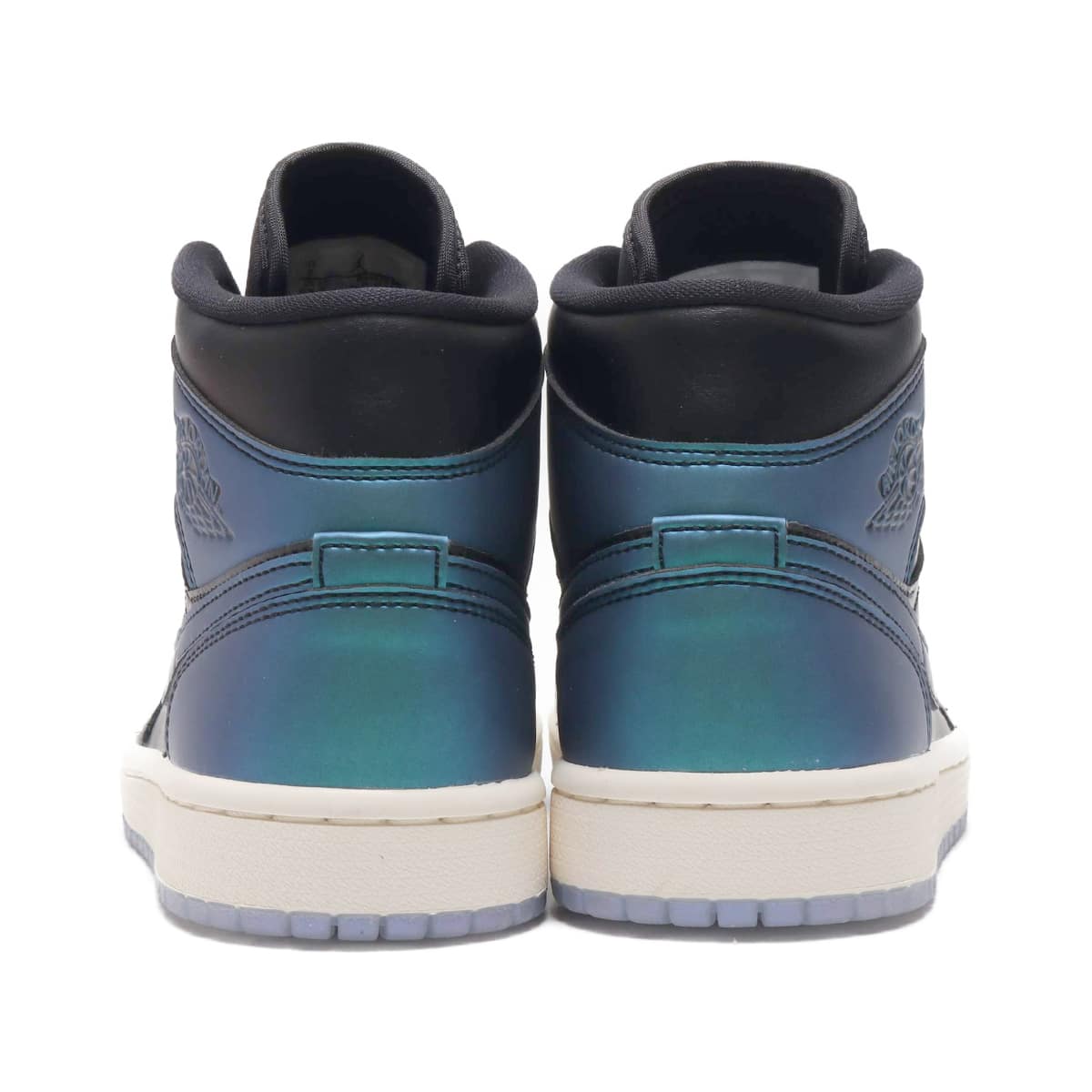 JORDAN BRAND WMNS AIR JORDAN 1 MID BLACK/PALE IVORY-MULTI-COLOR 19FA-Sの画像