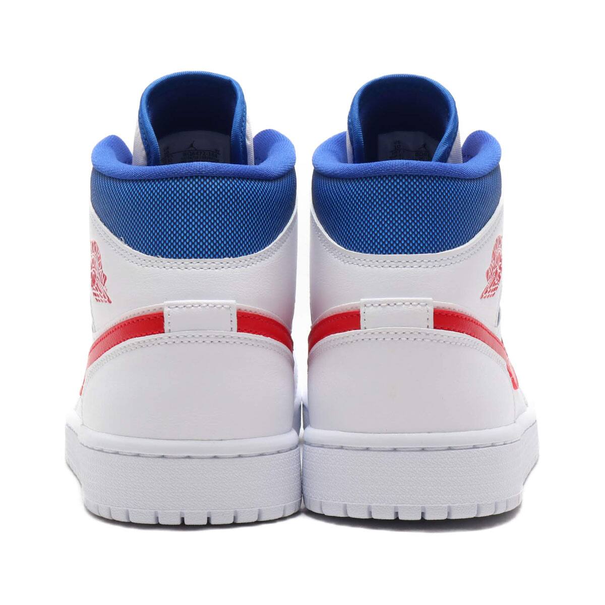 JORDAN BRAND WMNS AIR JORDAN 1 MID WHITE/UNIVERSITY RED-GAME ROYAL