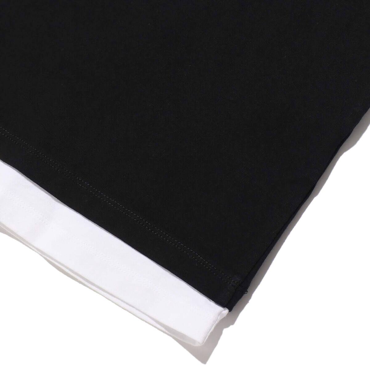 Champion S/S LAYERED T-SHIRT BLACKの画像