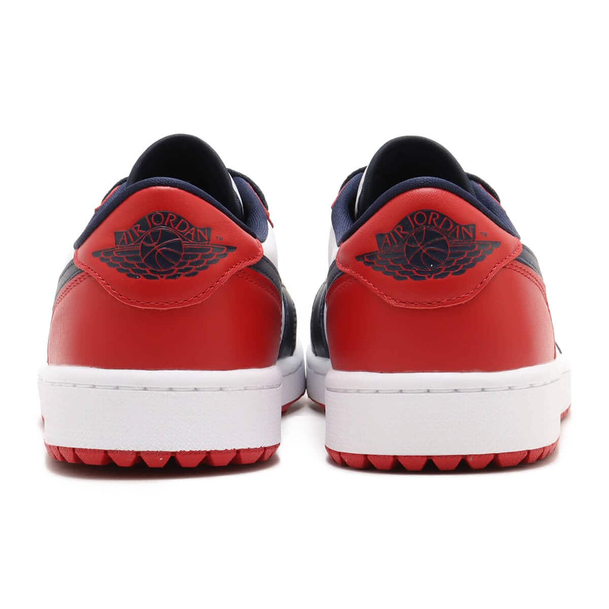 JORDAN BRAND AIR JORDAN 1 LOW G WHITE/OBSIDIAN-VARSITY RED 24SP-Iの画像