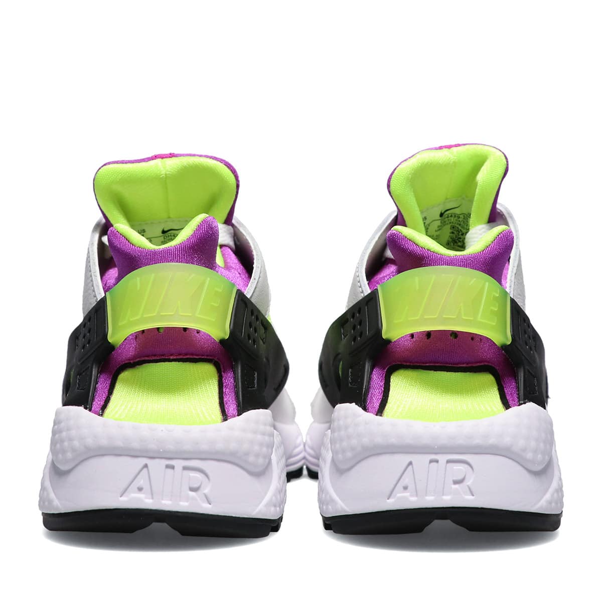 NIKE W AIR HUARACHE WHITE/NEON YELLOW-MAGENTA-BLACK 21FA-I