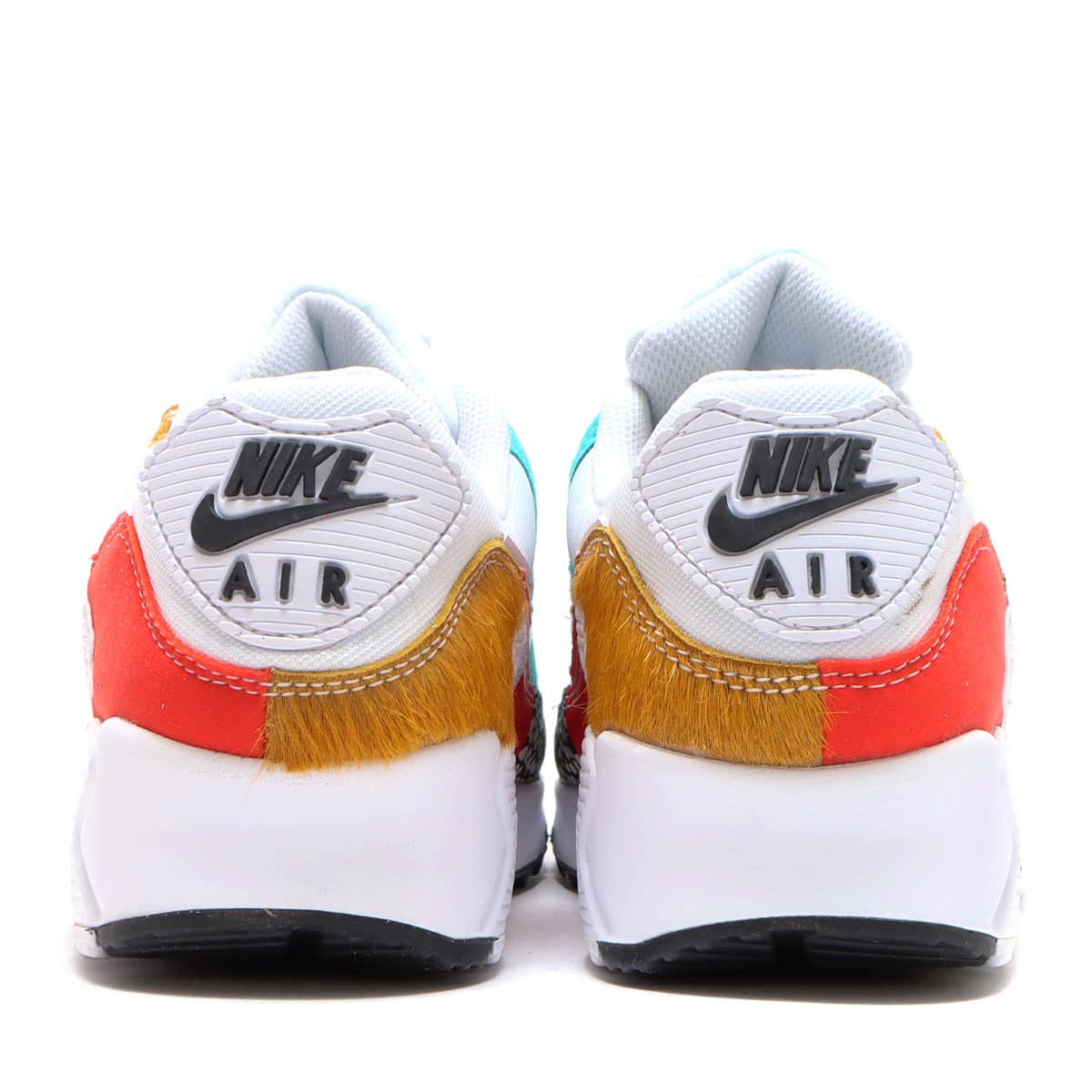 NIKE W AIR MAX 90 SE WHITE/WHITE-LIGHT CURRY-HABANERO RED 22SP-I