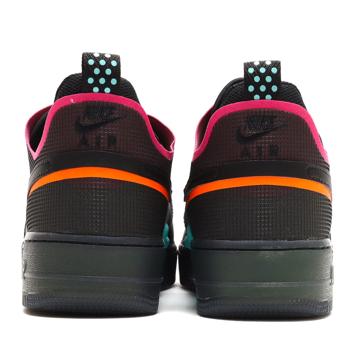 NIKE AIR FORCE 1 REACT BLACK/BLACK-TEAM ORANGE-PINK PRIME 22SP-I