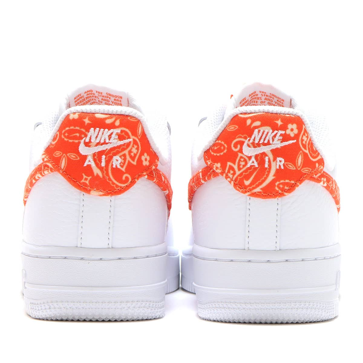 NIKE W AIR FORCE 1 '07 ESS WHITE/RUSH ORANGE-WHITE 22SU-I