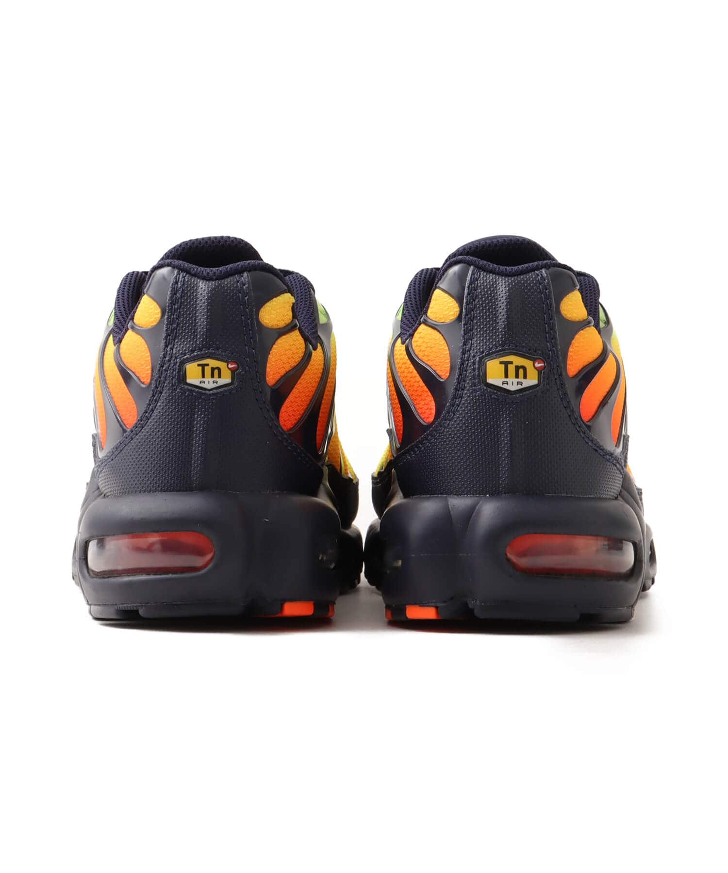 NIKE AIR MAX PLUS LEMON VENOM/BLACKENED BLUE-HYPER CRIMSONの画像