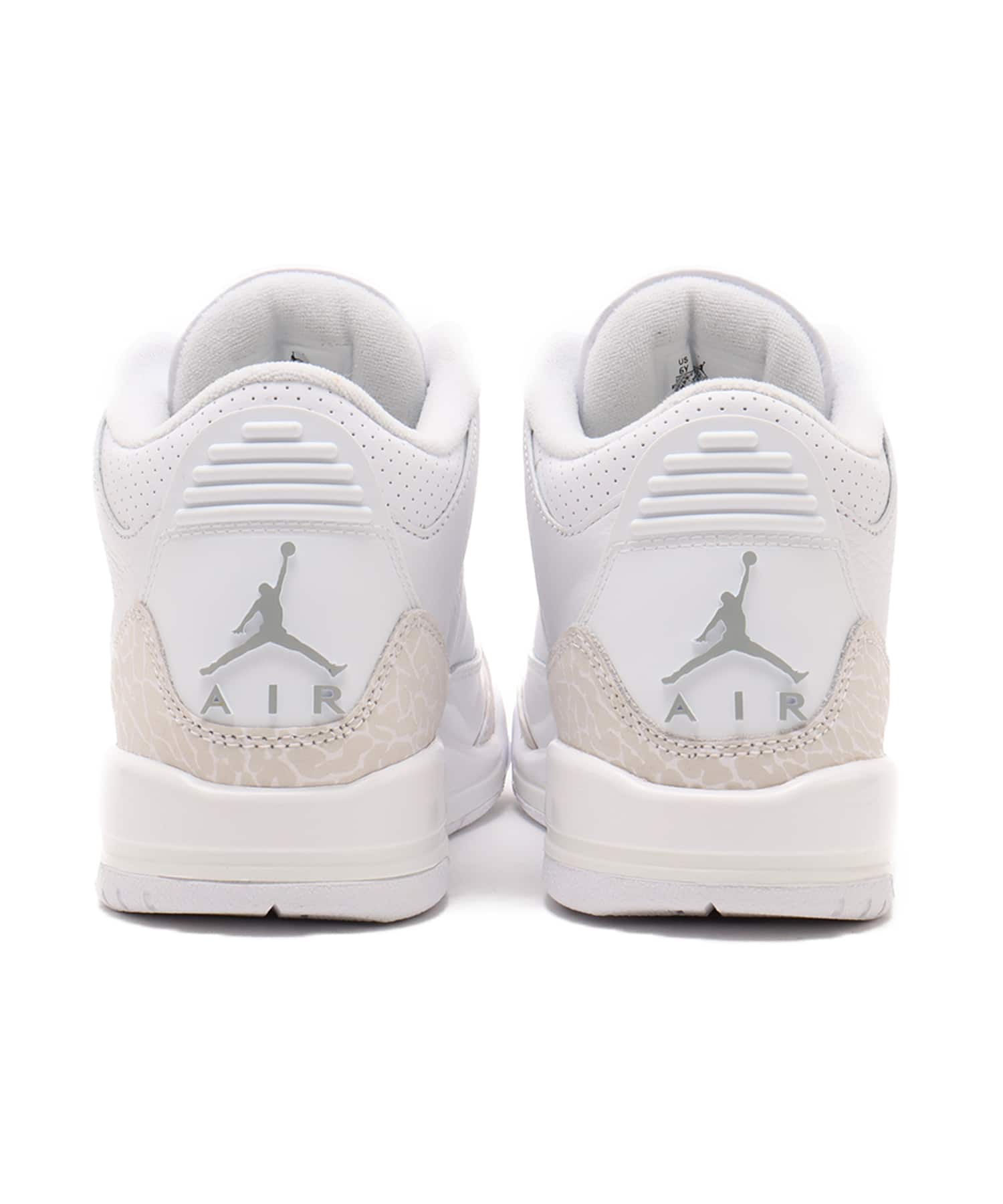 JORDAN BRAND AIR JORDAN 3 RETRO (GS) WHITE/METALLIC SILVER-WHITEの画像