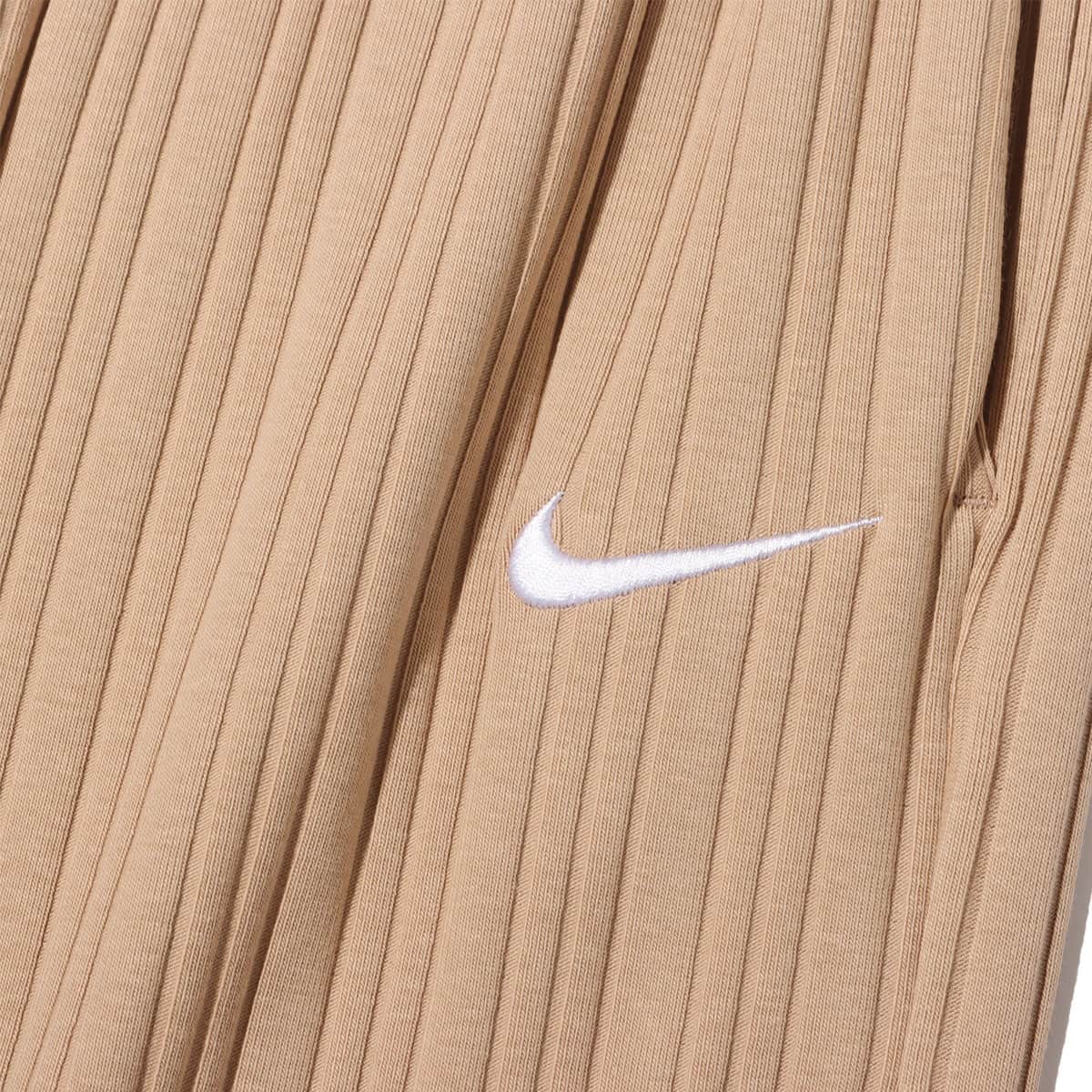 NIKE AS W NSW JRSY RIB WIDE LEG PNT HEMP/WHITE 22SU-Iの画像