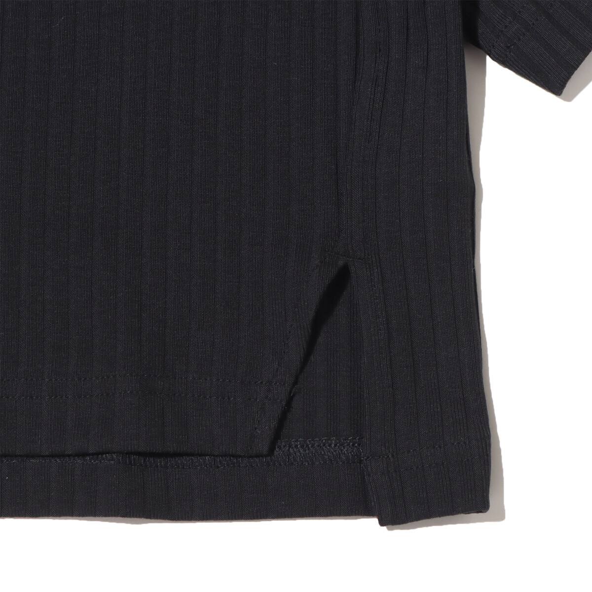 NIKE AS W NSW RIB JRSY SS TOP BLACK/WHITEの画像