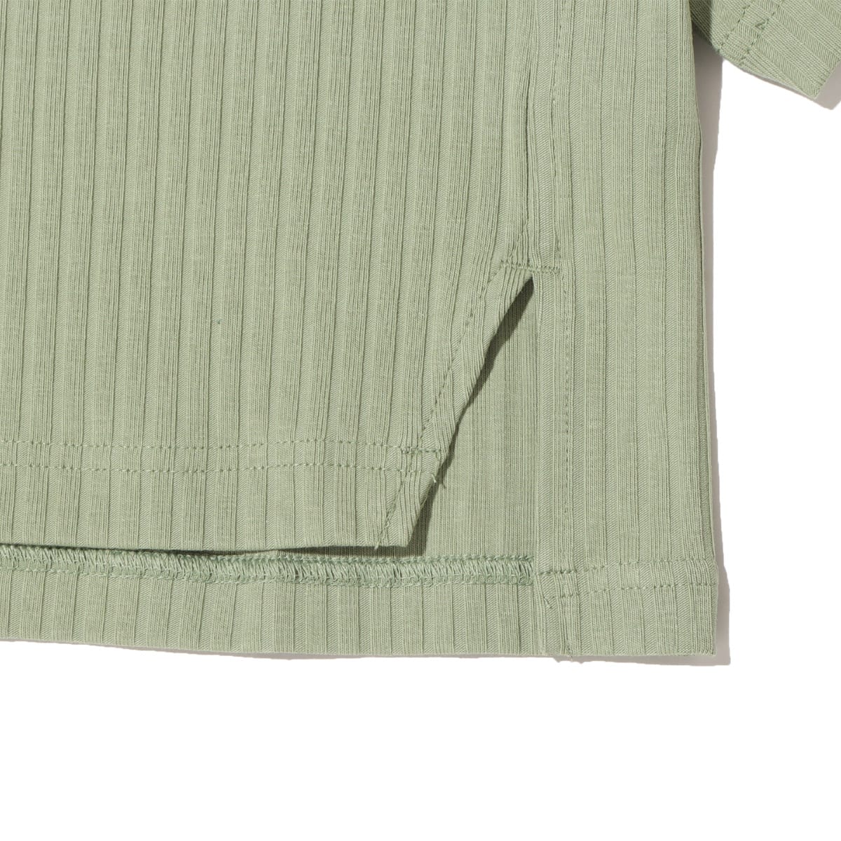 NIKE AS W NSW RIB JRSY SS TOP OIL GREEN/BLACK 23FA-Iの画像