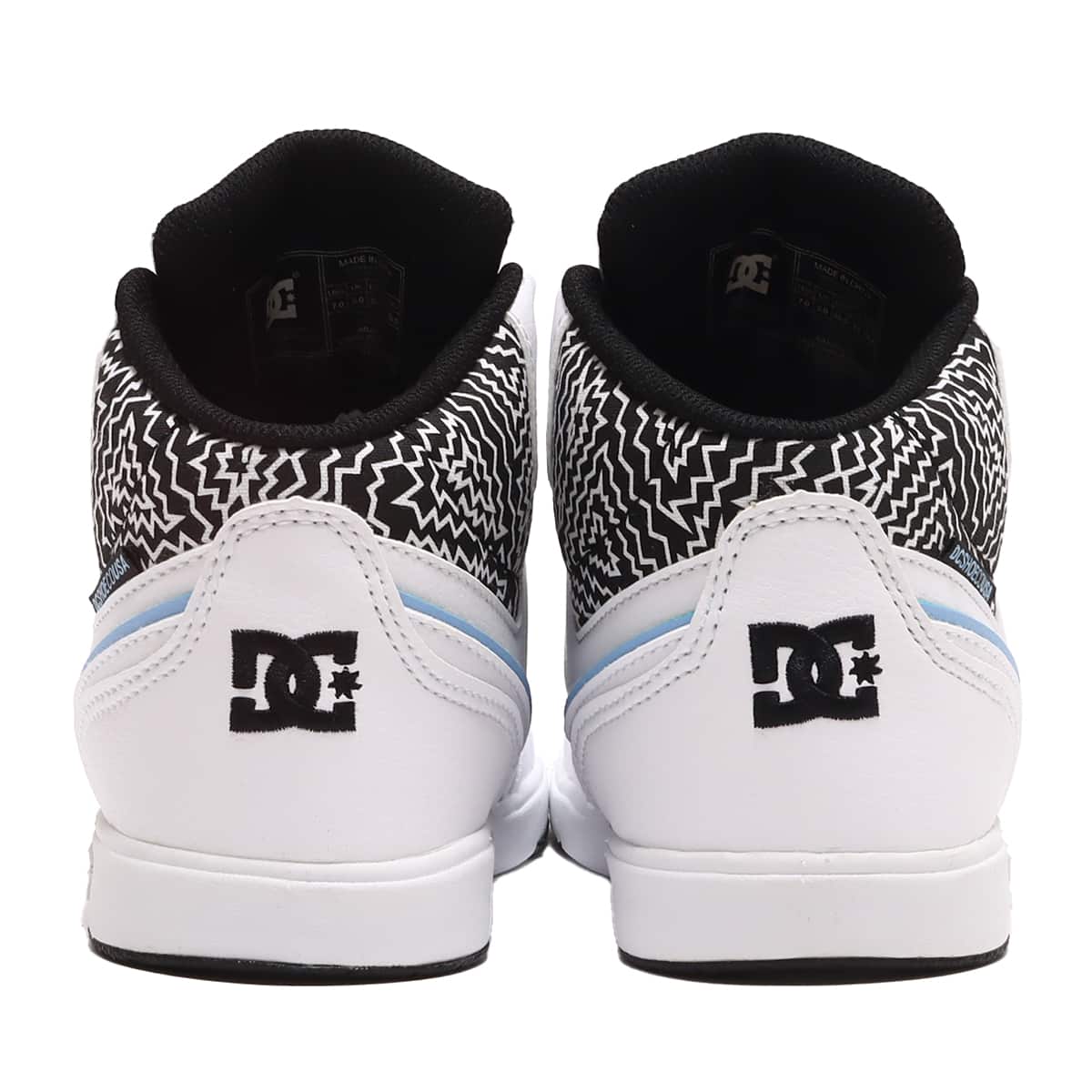 DC SHOES Ws UNIVERSITY MID SE SN WHITE/BLACK PRINT 23SS-Iの画像